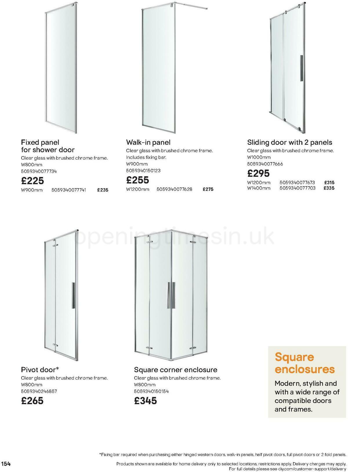 B&Q Bathroom Collections Offers from 24 March