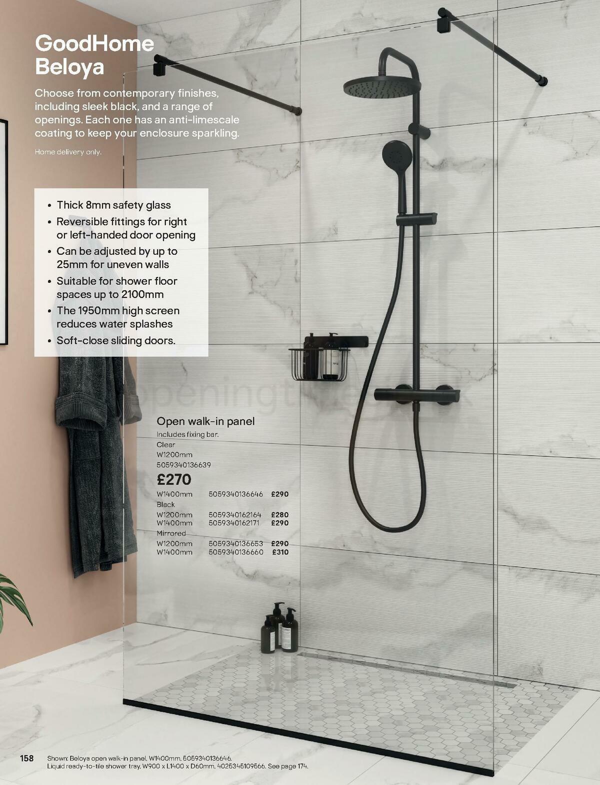 B&Q Bathroom Collections Offers from 24 March