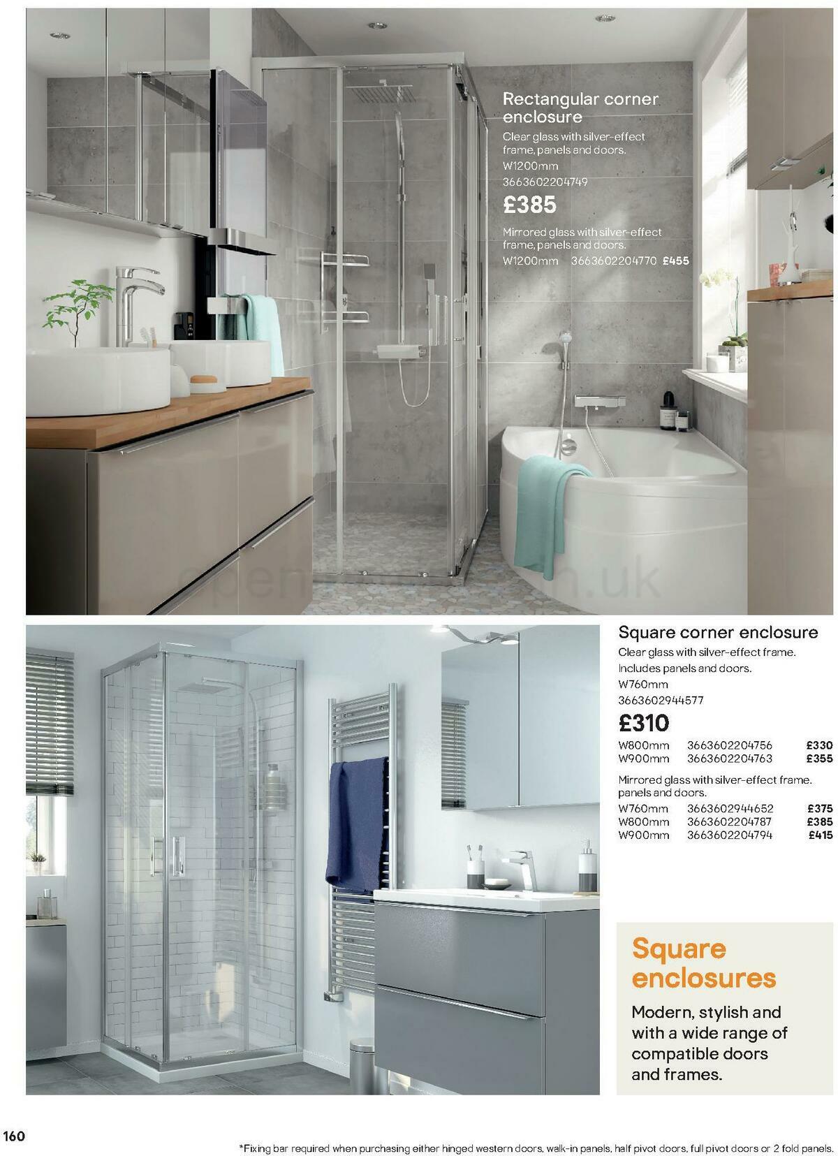 B&Q Bathroom Collections Offers from 24 March