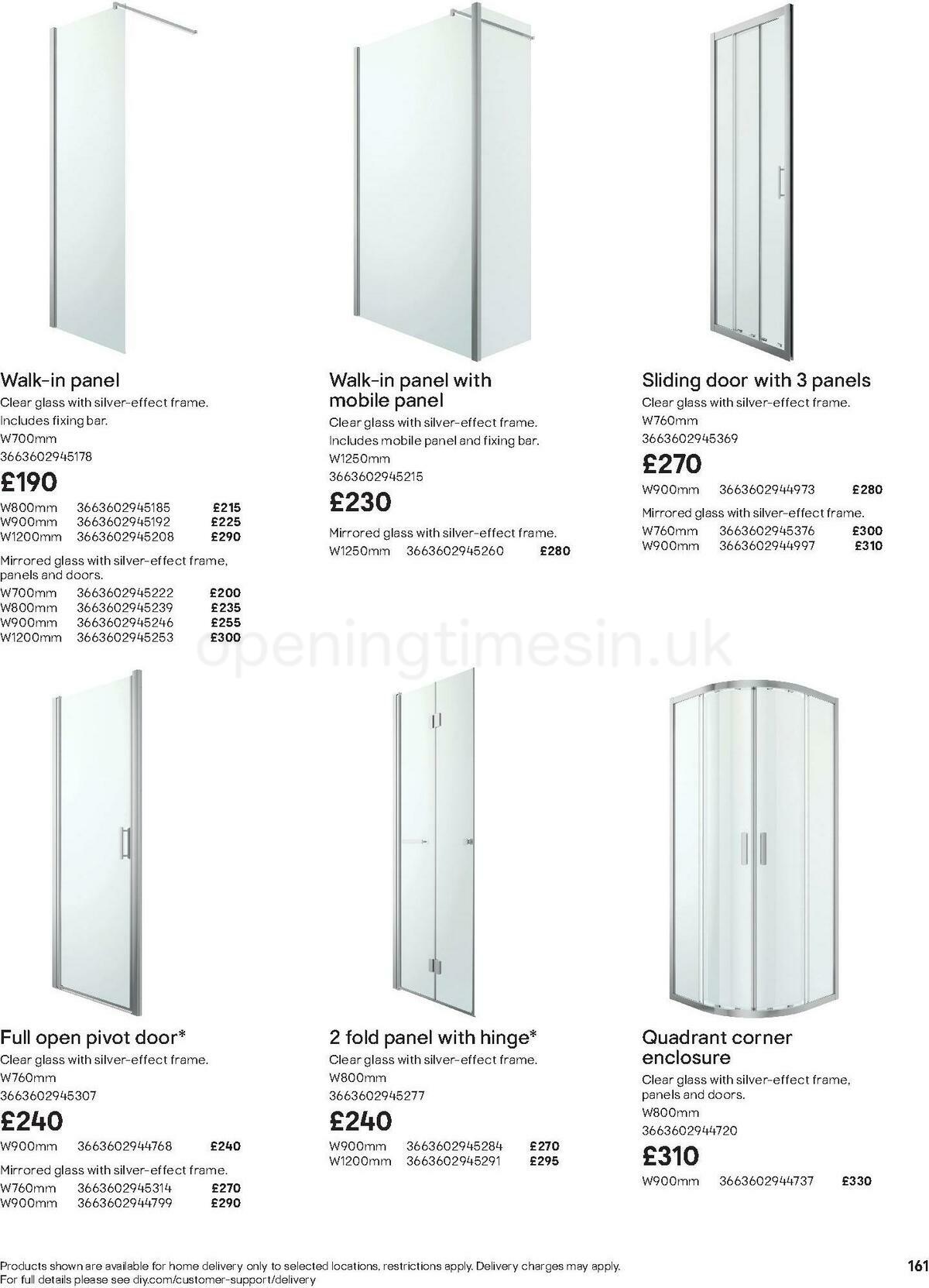 B&Q Bathroom Collections Offers from 24 March