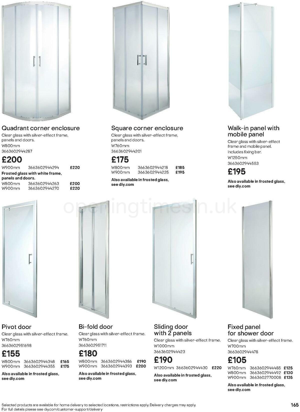 B&Q Bathroom Collections Offers from 24 March