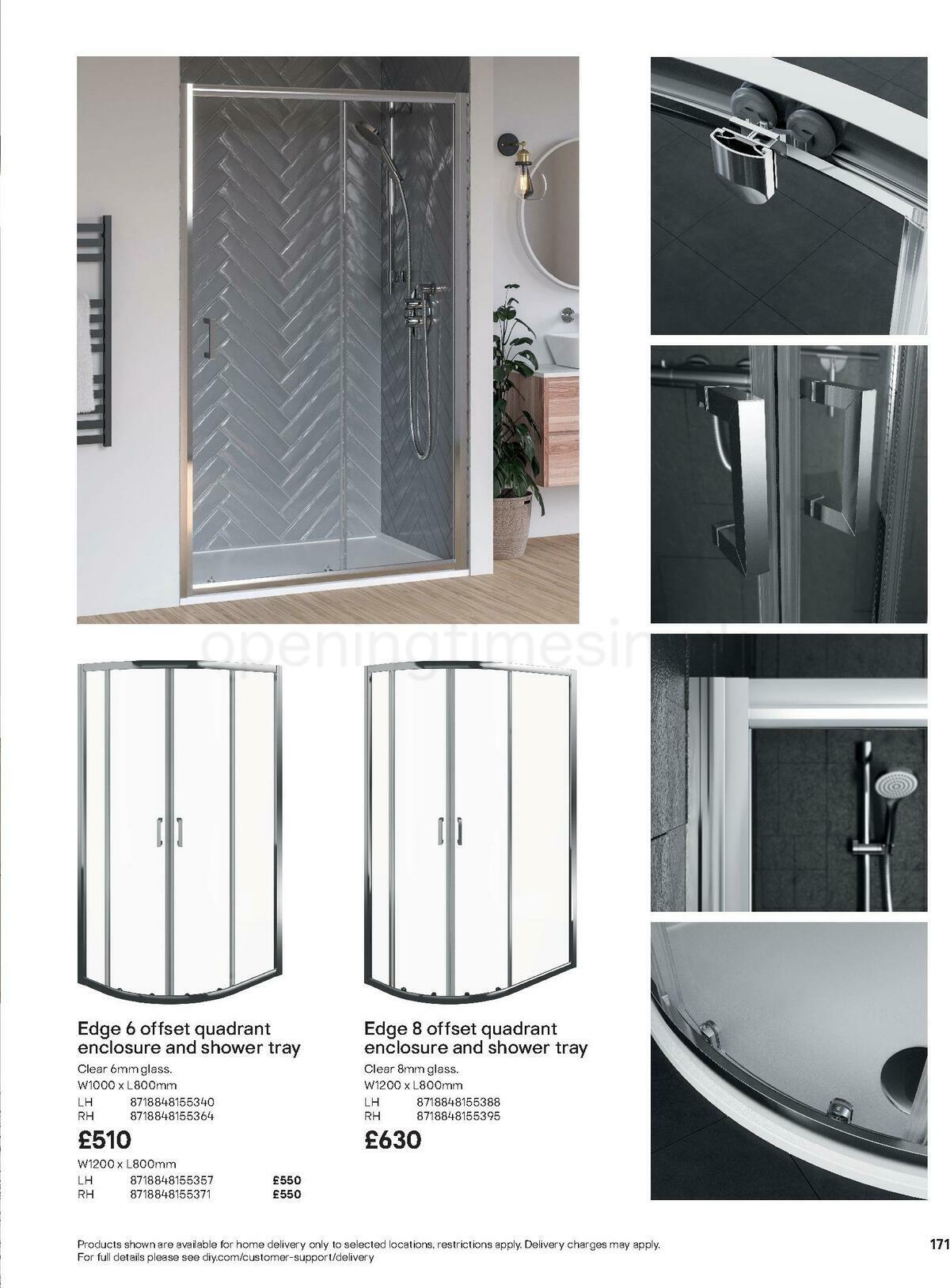 B&Q Bathroom Collections Offers from 24 March