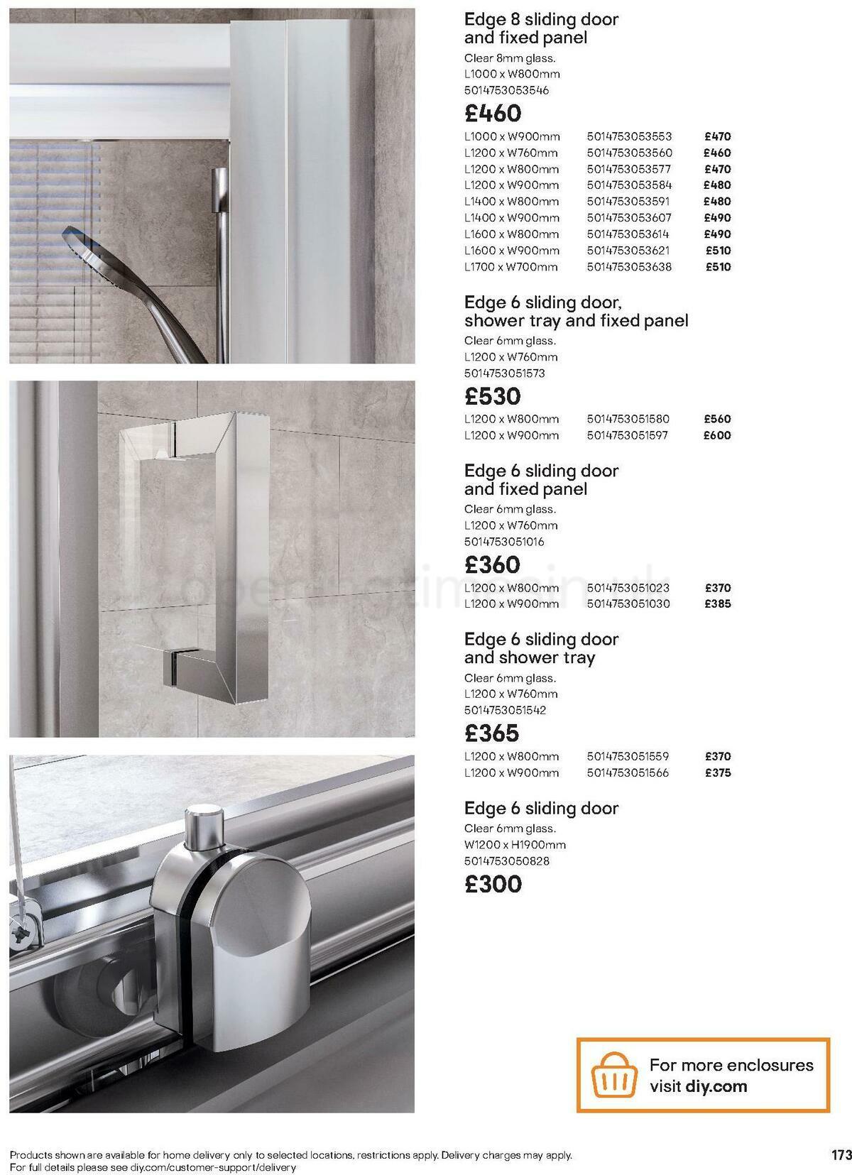 B&Q Bathroom Collections Offers from 24 March