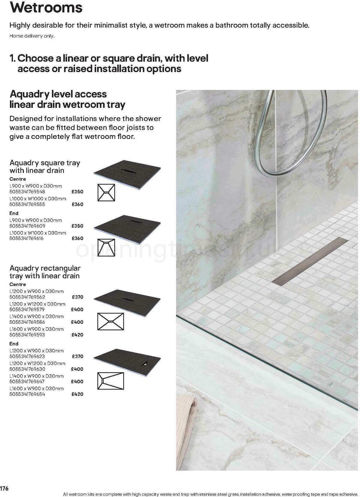 B&Q Bathroom Collections Offers from 24 March