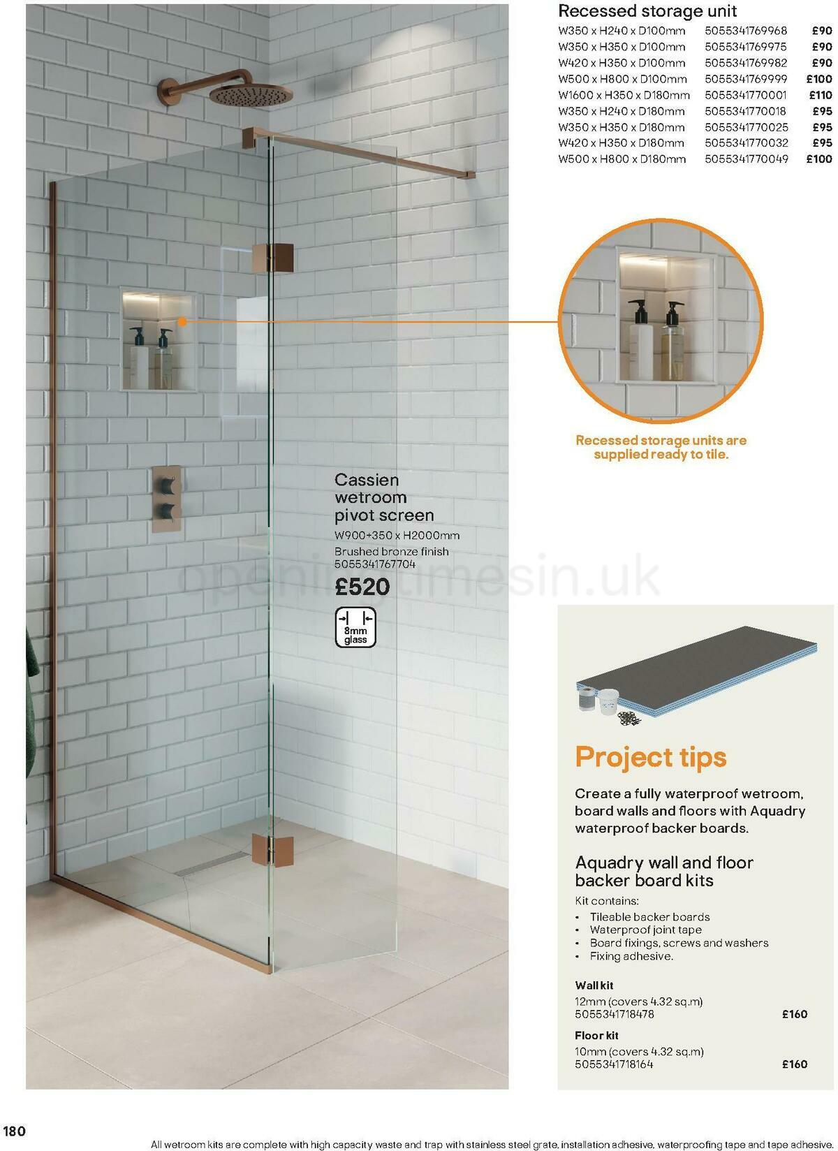 B&Q Bathroom Collections Offers from 24 March