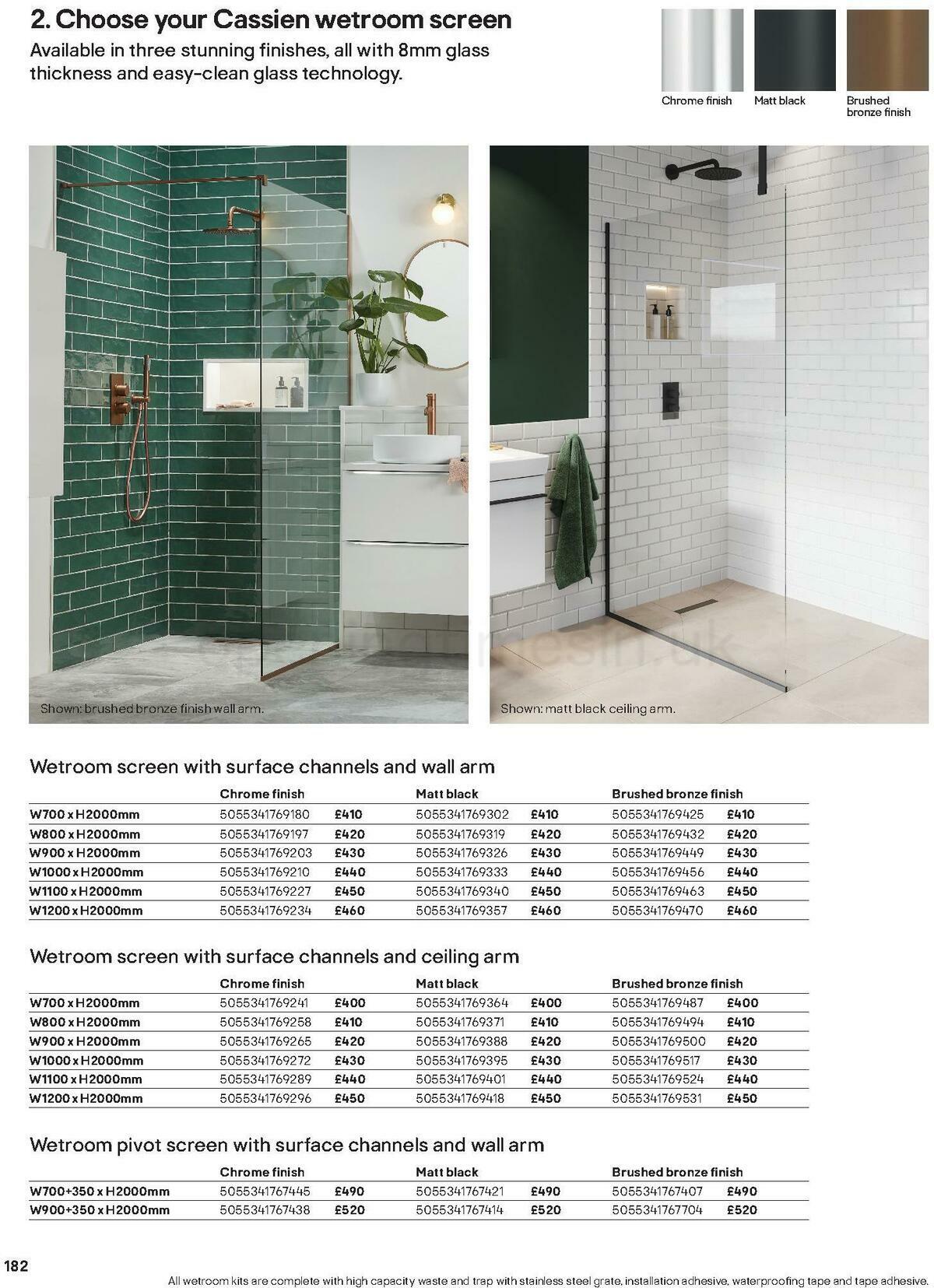B&Q Bathroom Collections Offers from 24 March