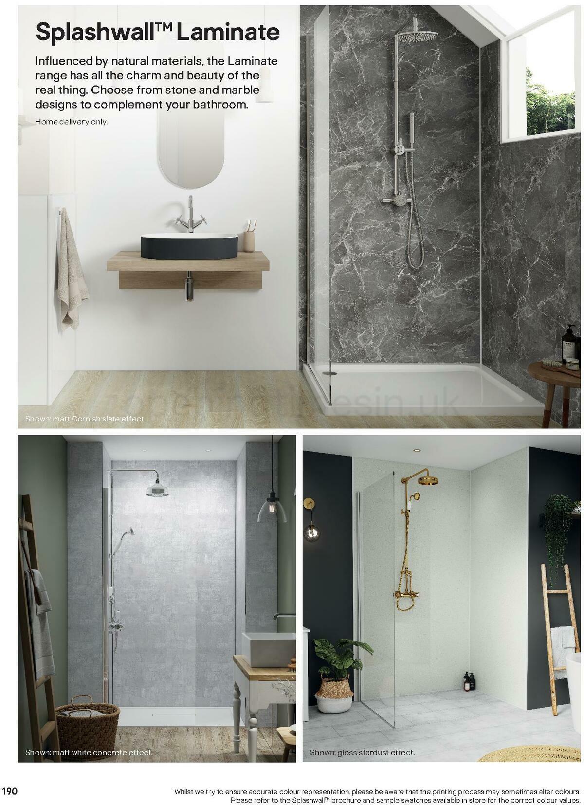 B&Q Bathroom Collections Offers from 24 March