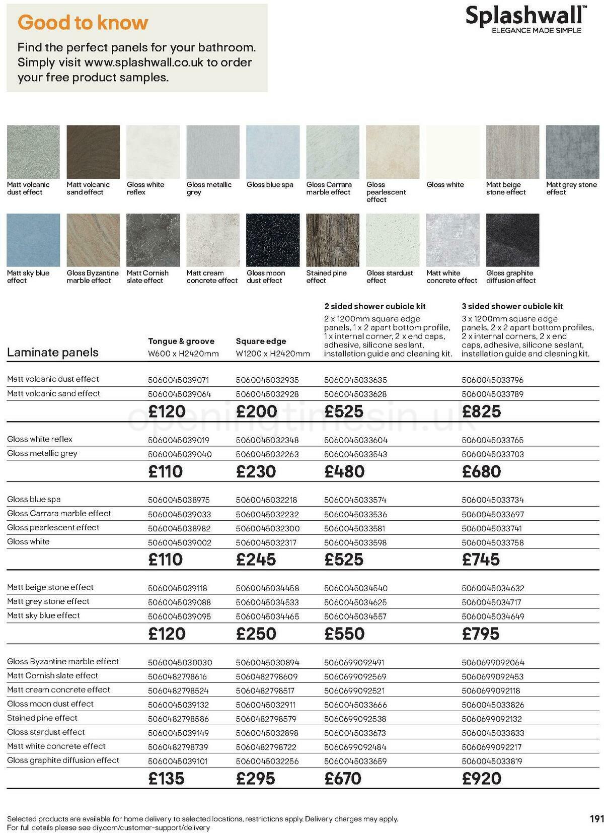 B&Q Bathroom Collections Offers from 24 March