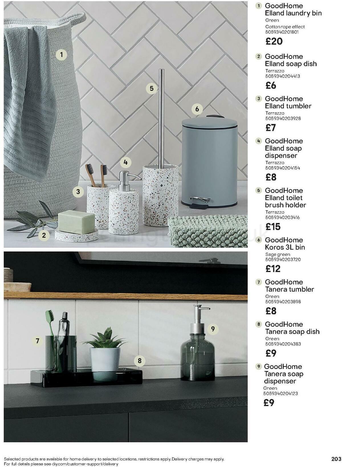 B&Q Bathroom Collections Offers from 24 March