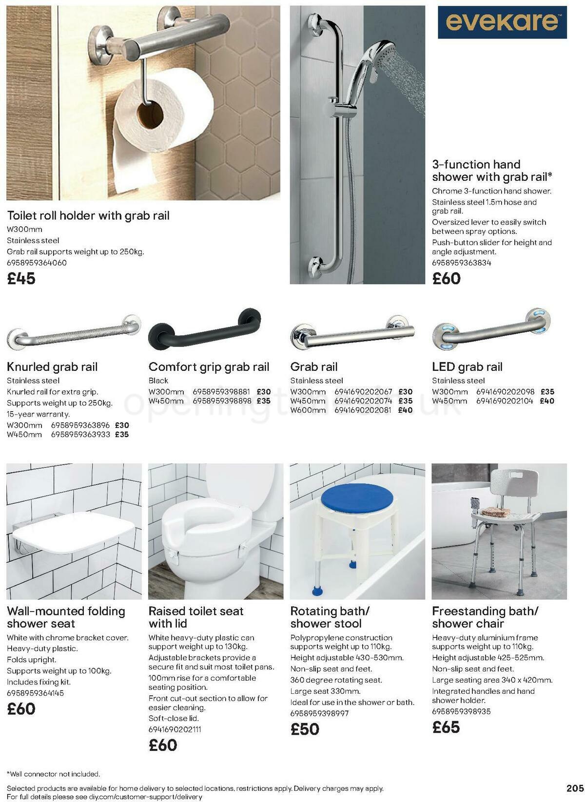 B&Q Bathroom Collections Offers from 24 March