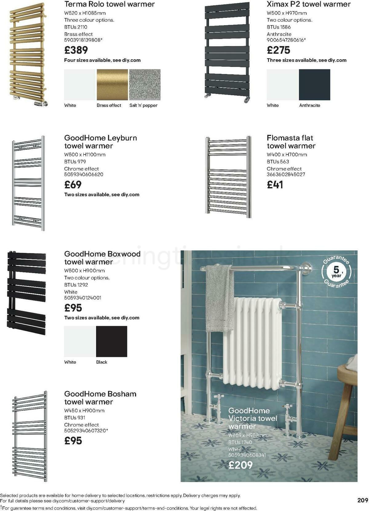 B&Q Bathroom Collections Offers from 24 March
