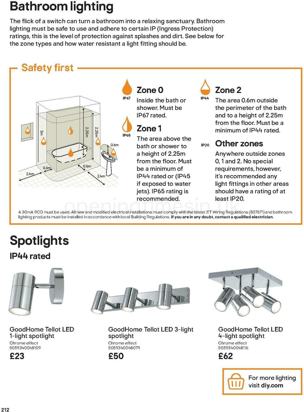 B&Q Bathroom Collections Offers from 24 March