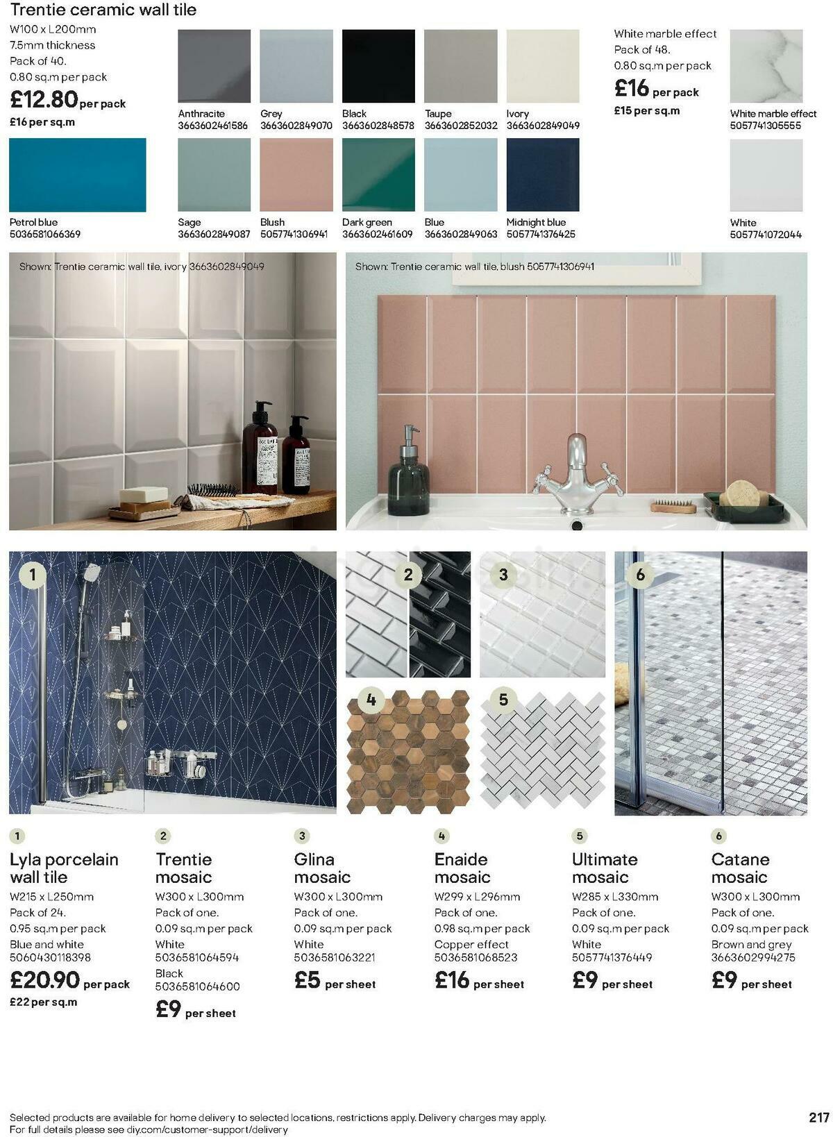 B&Q Bathroom Collections Offers from 24 March