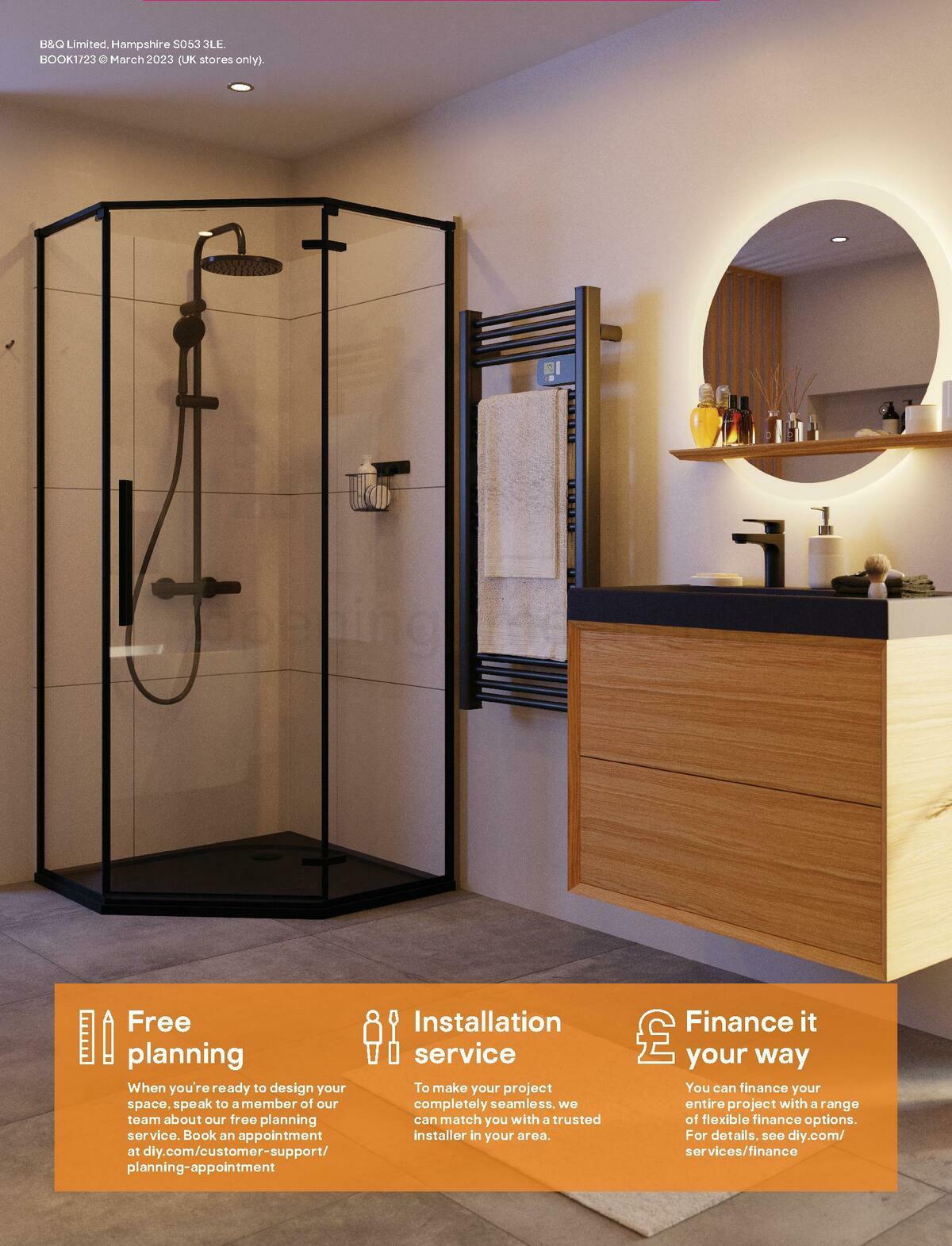 B&Q Bathroom Collections Offers from 24 March