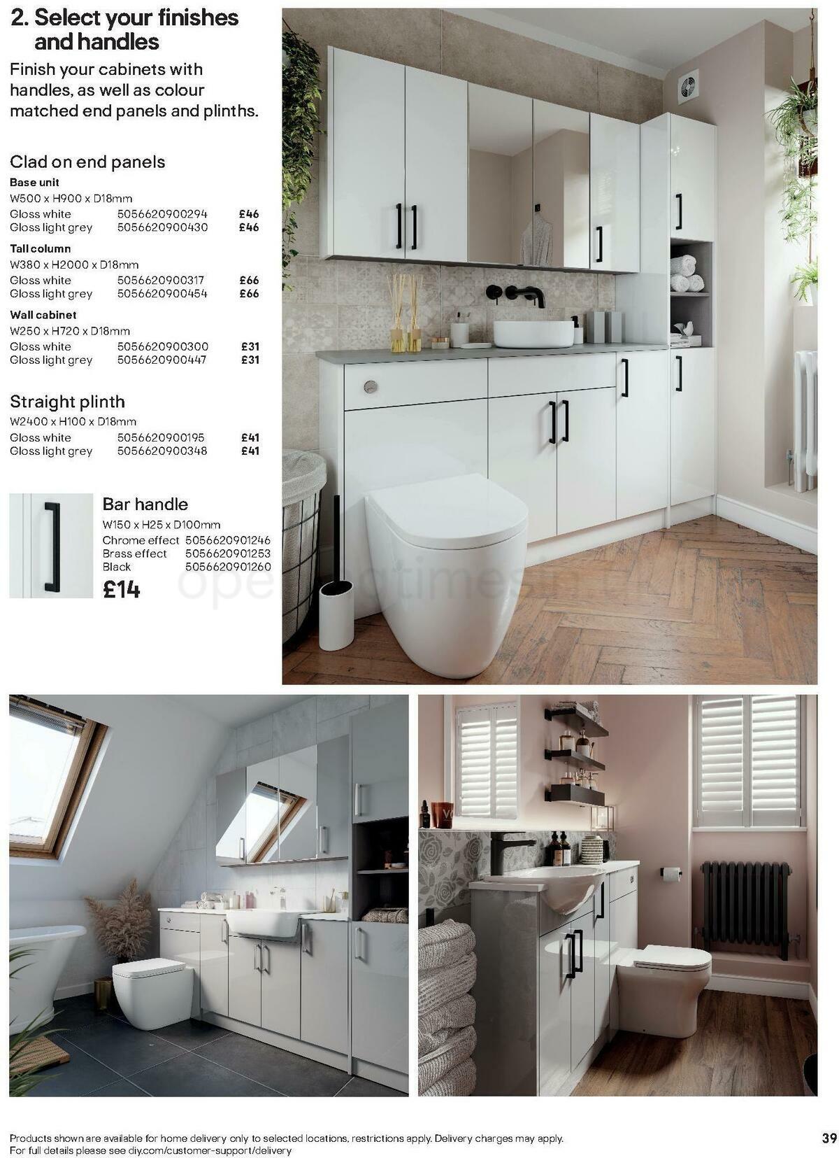 B&Q Bathroom Collections Offers from 24 March