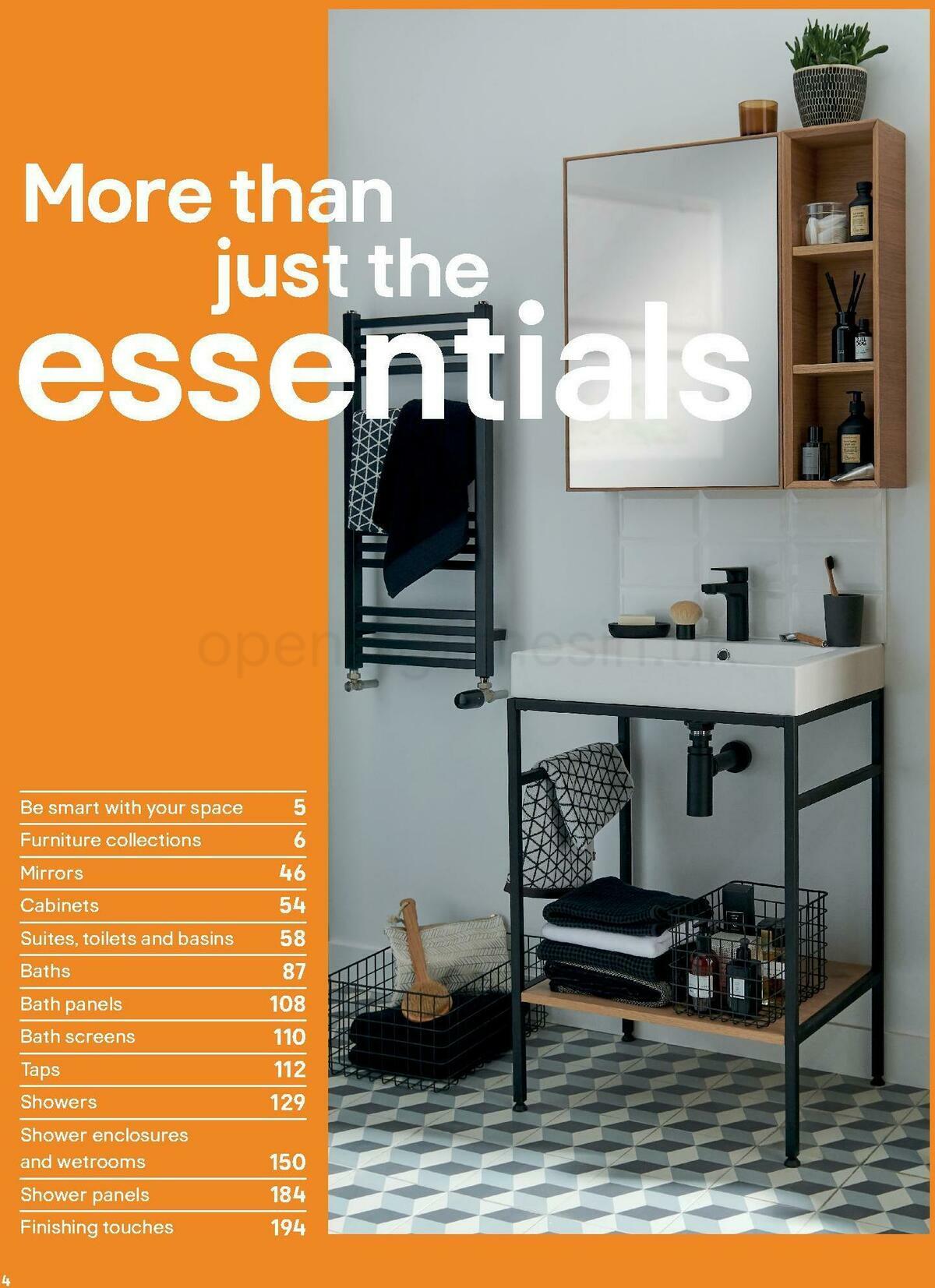 B&Q Bathroom Collections Offers from 24 March
