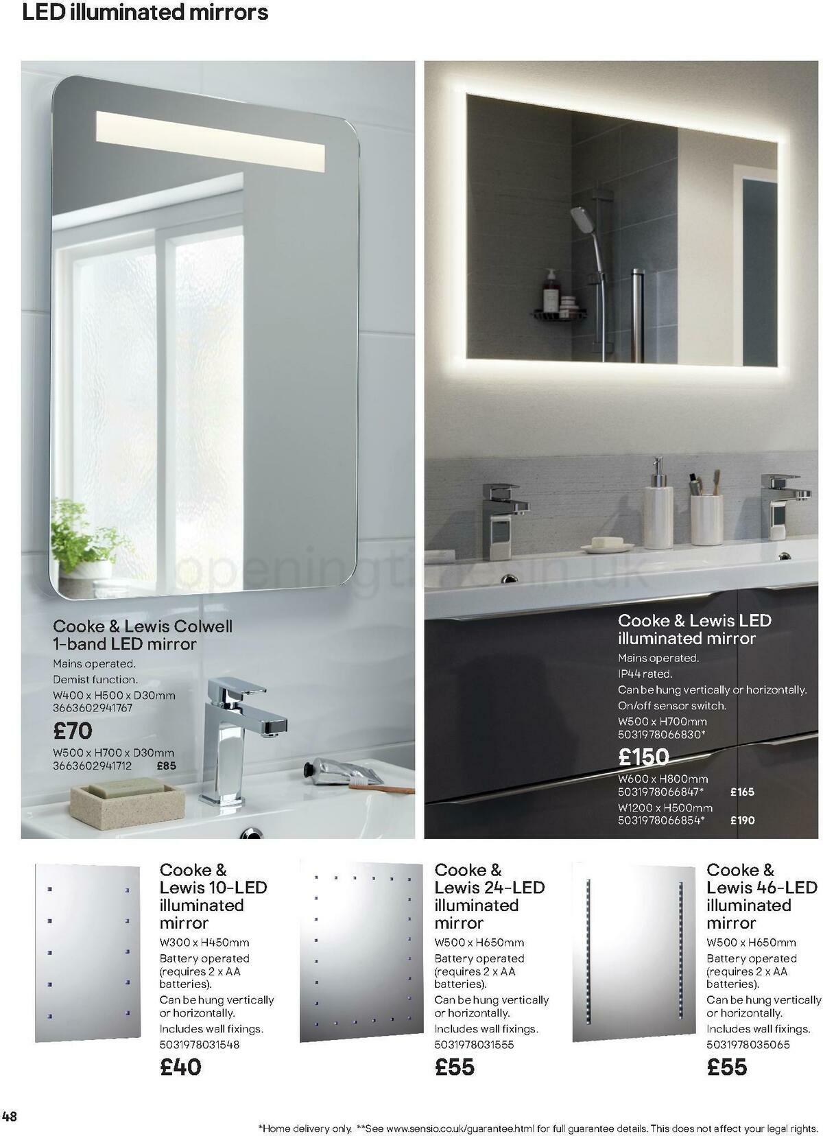 B&Q Bathroom Collections Offers from 24 March