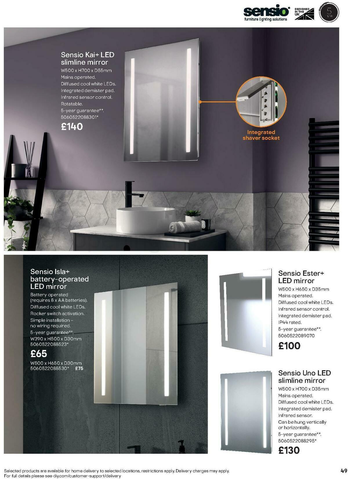 B&Q Bathroom Collections Offers from 24 March
