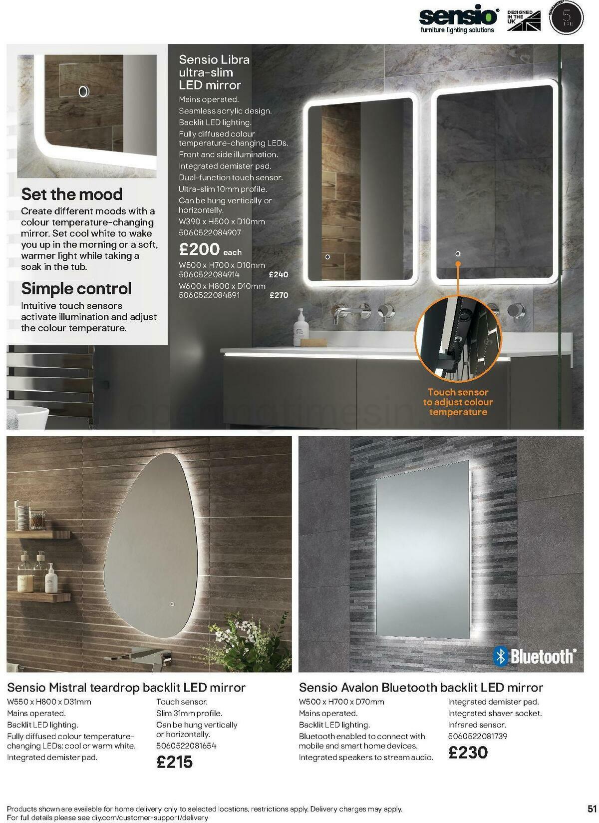 B&Q Bathroom Collections Offers from 24 March