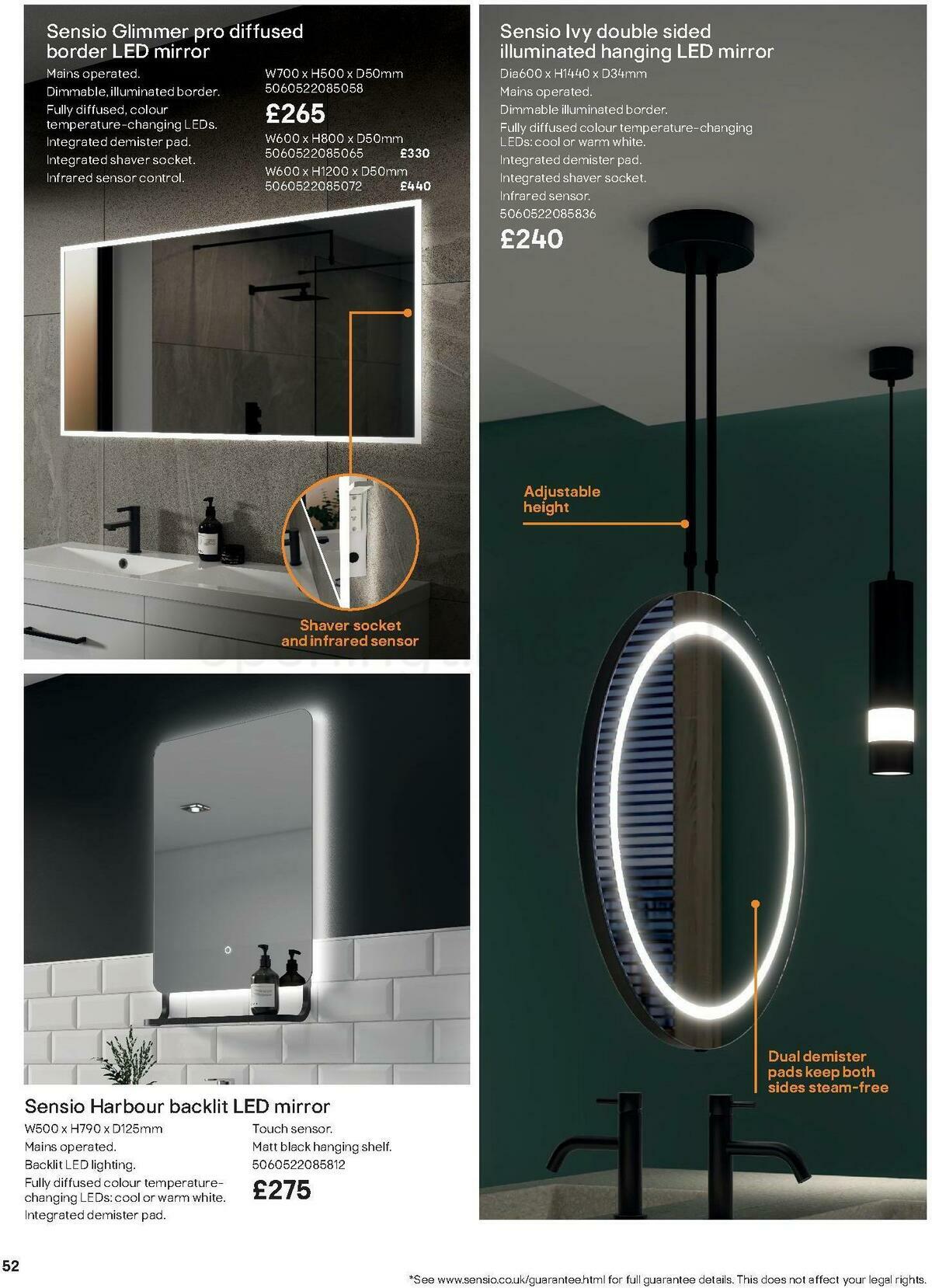 B&Q Bathroom Collections Offers from 24 March
