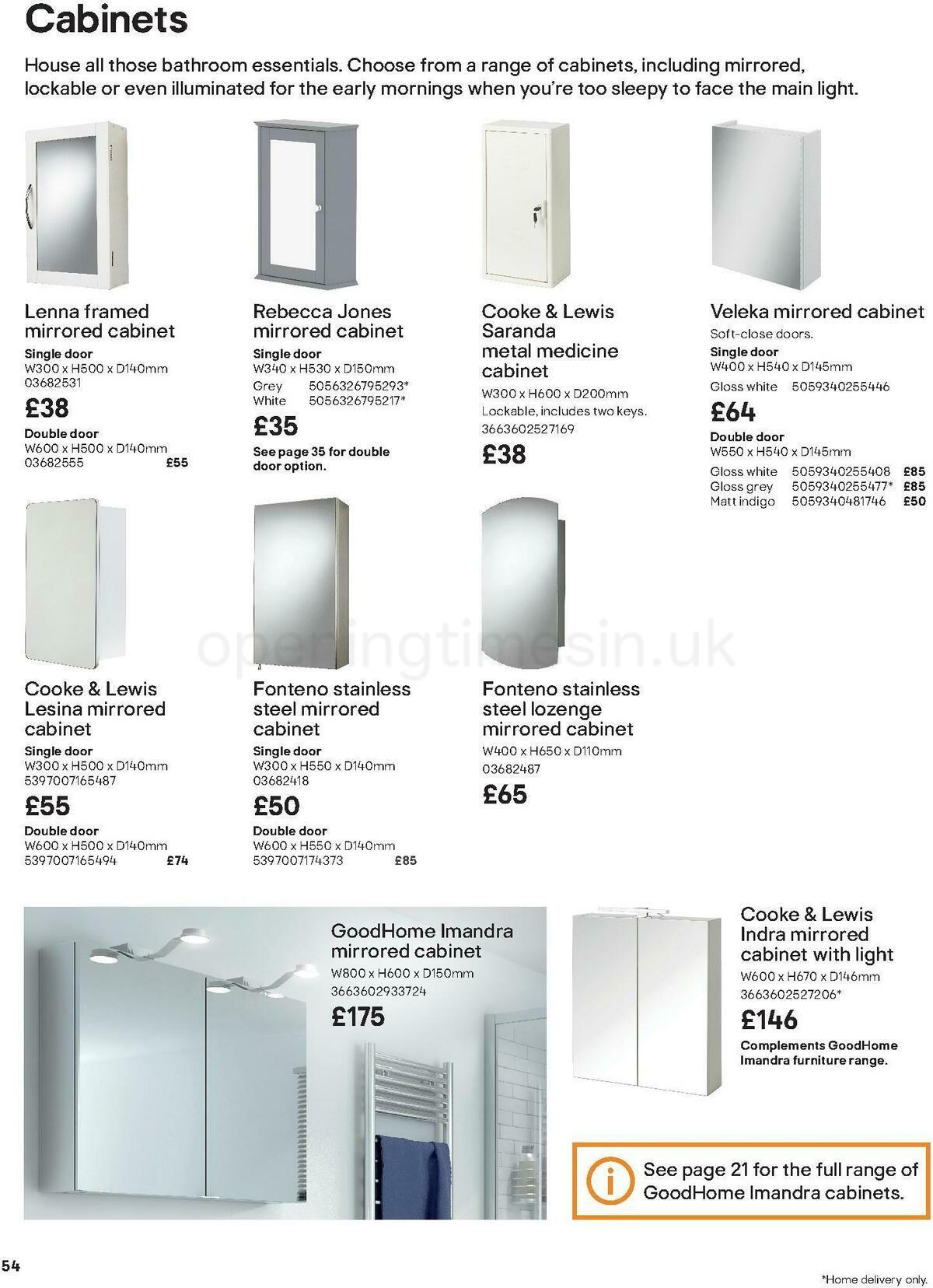 B&Q Bathroom Collections Offers from 24 March