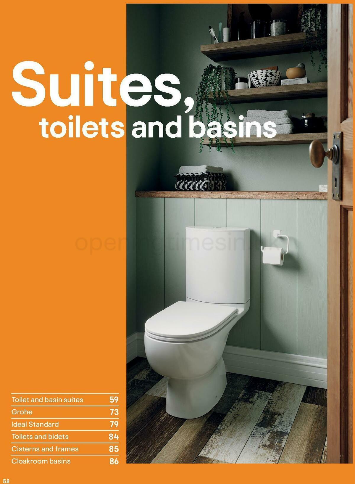 B&Q Bathroom Collections Offers from 24 March