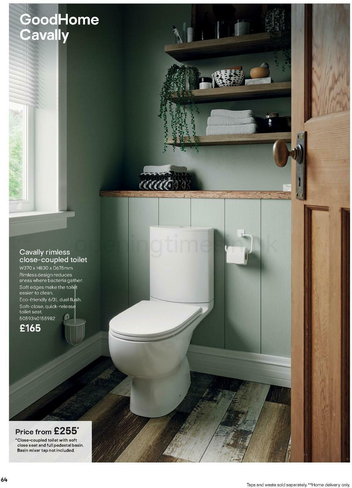 B&Q Bathroom Collections Offers from 24 March