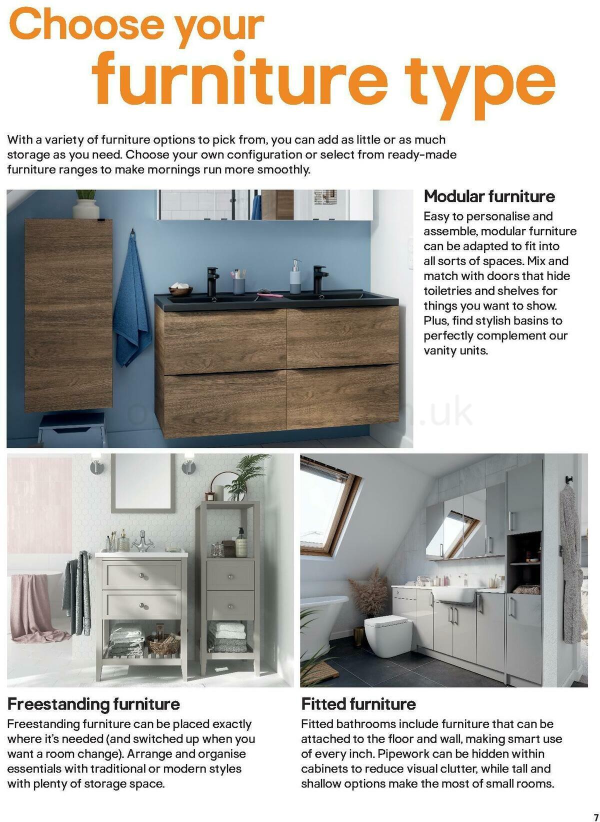 B&Q Bathroom Collections Offers from 24 March