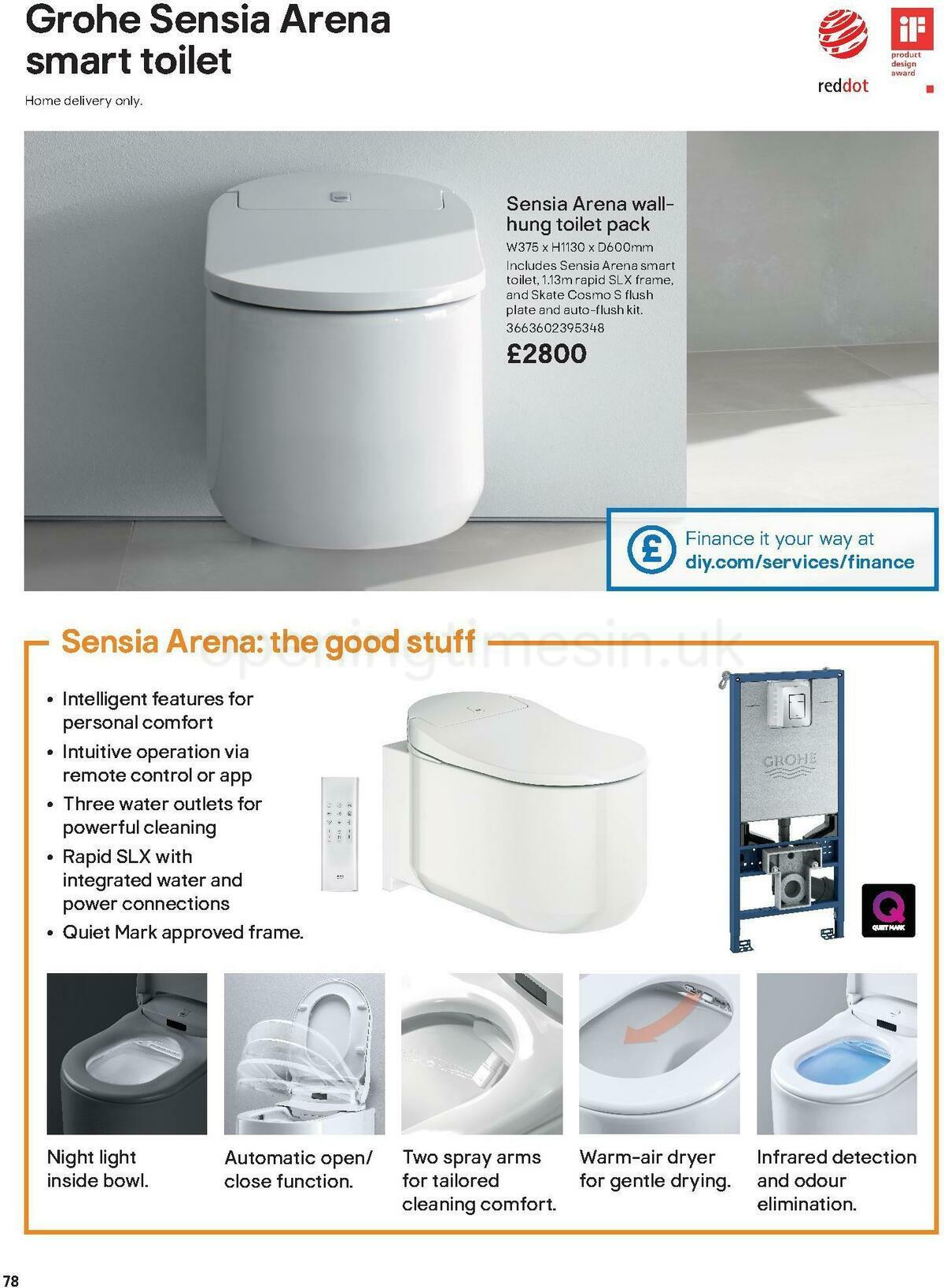 B&Q Bathroom Collections Offers from 24 March
