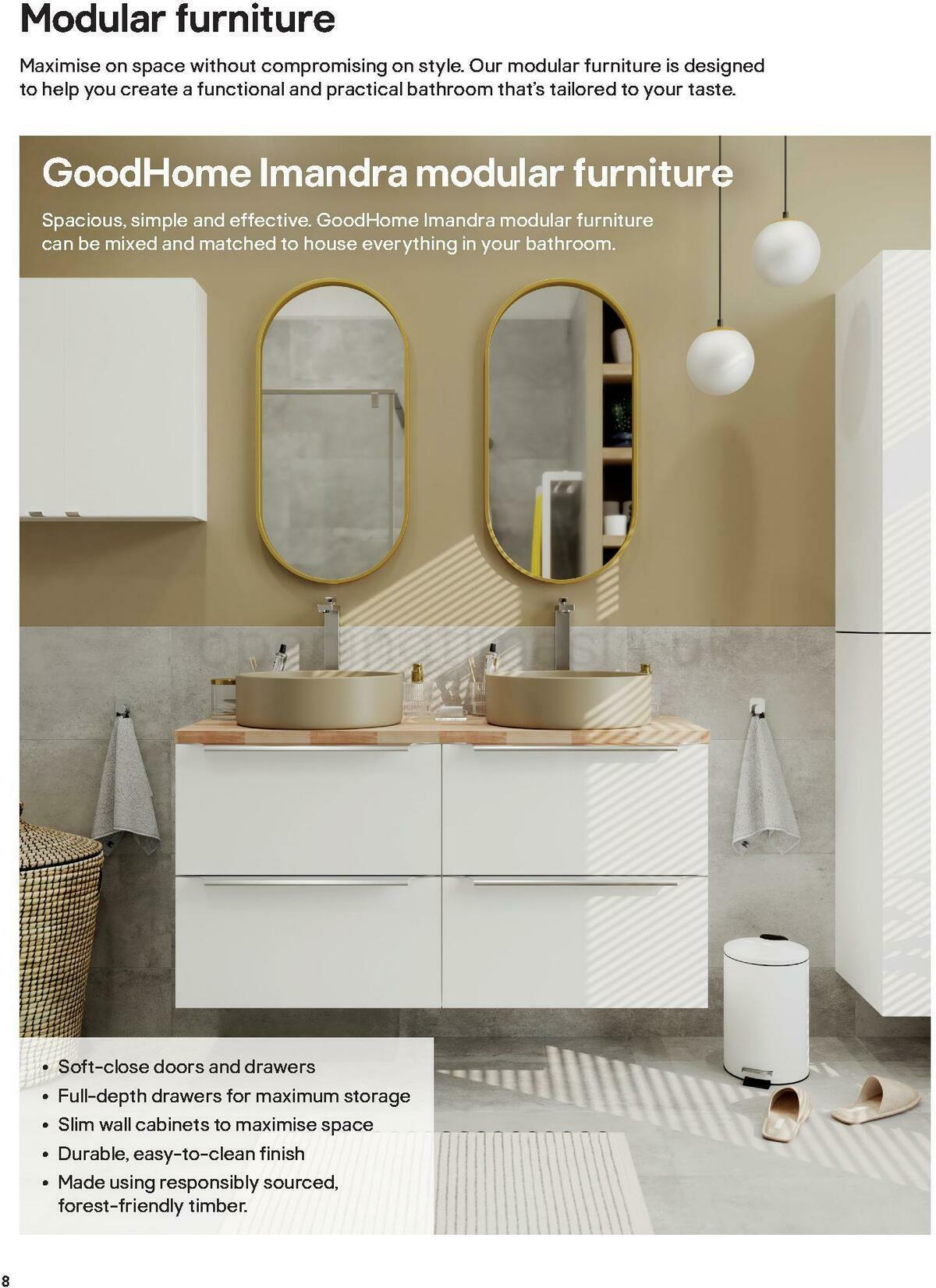 B&Q Bathroom Collections Offers from 24 March