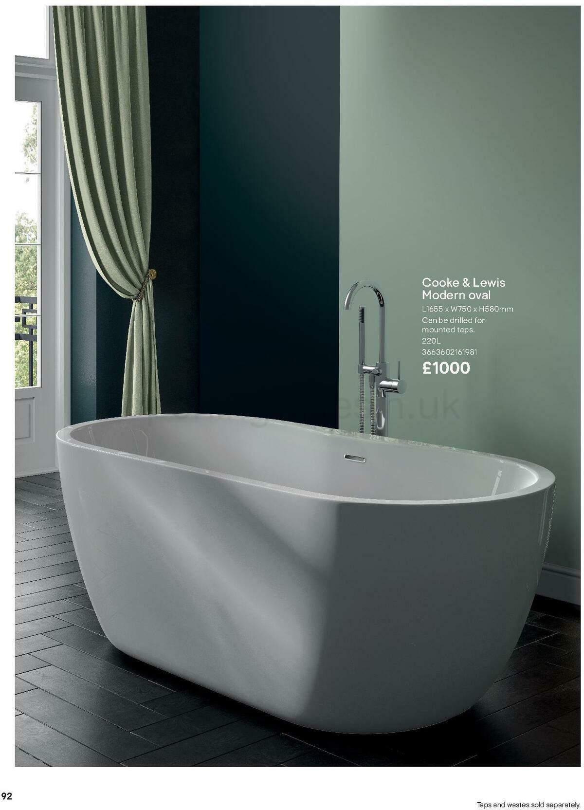 B&Q Bathroom Collections Offers from 24 March