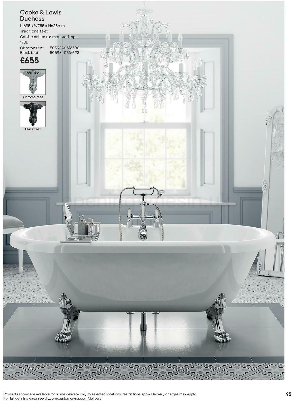 B&Q Bathroom Collections Offers from 24 March