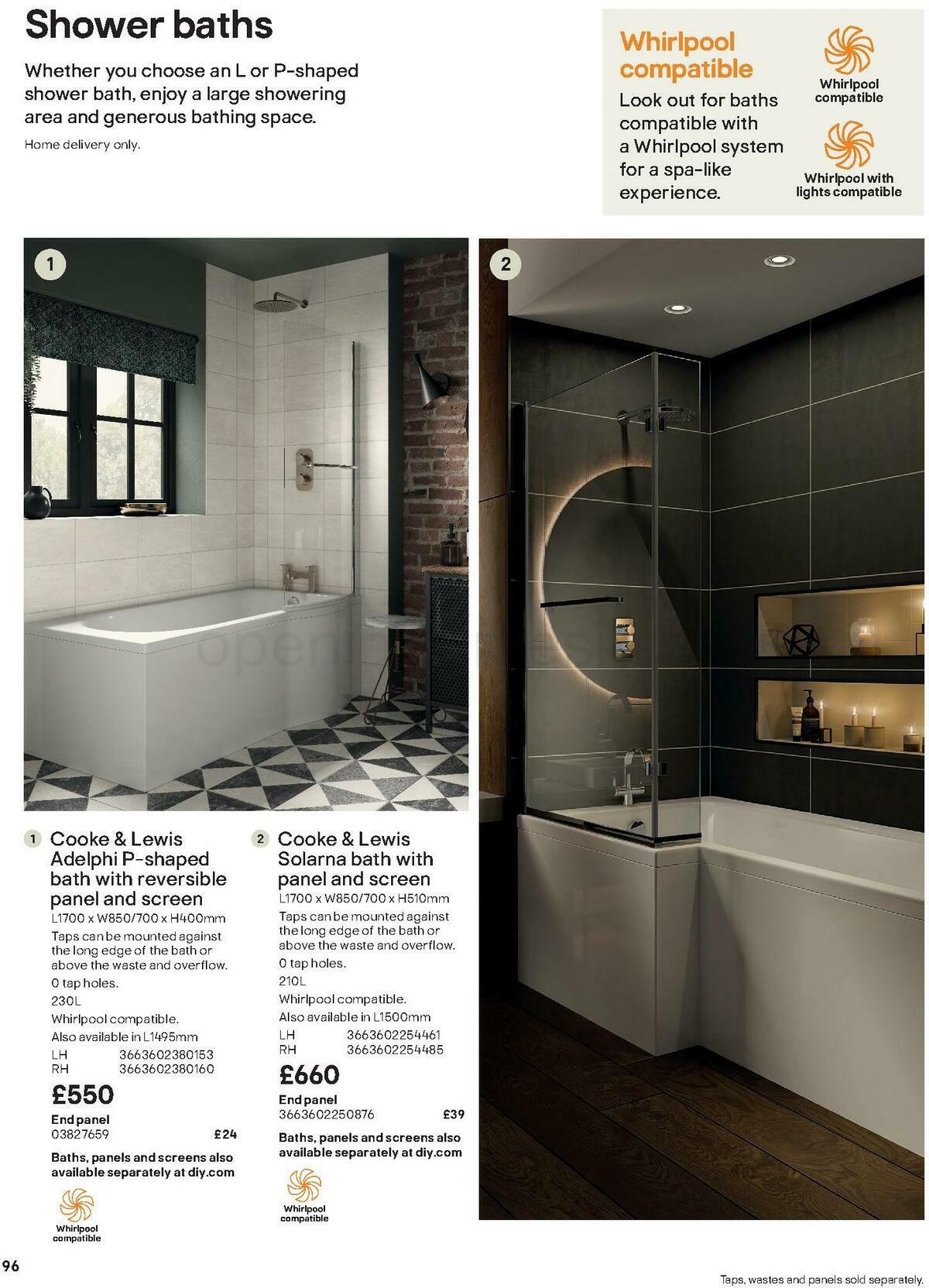 B&Q Bathroom Collections Offers from 24 March