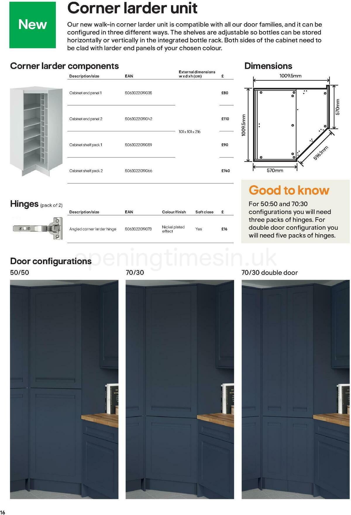 B&Q Kitchens Product & Cabinetry Guide Offers from 16 June