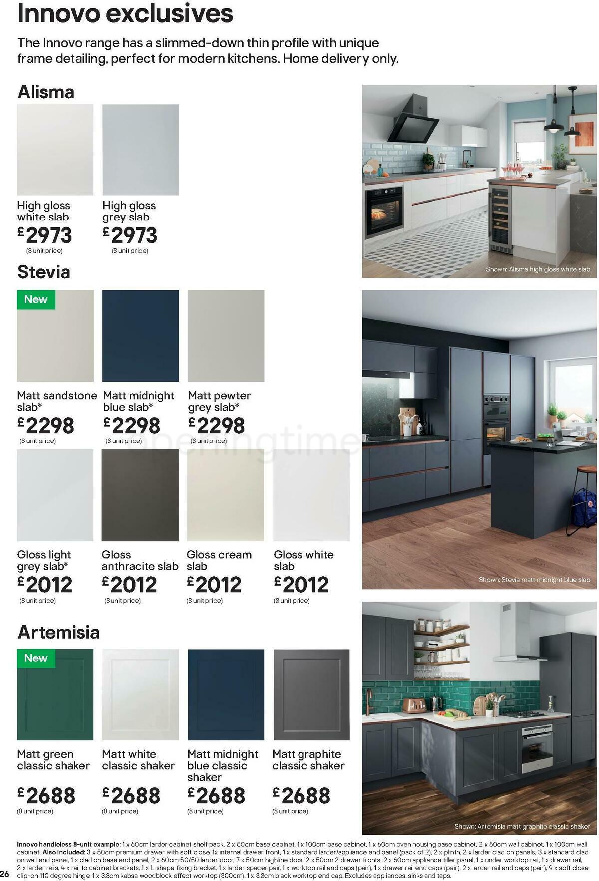 B&Q Kitchens Product & Cabinetry Guide Offers from 16 June