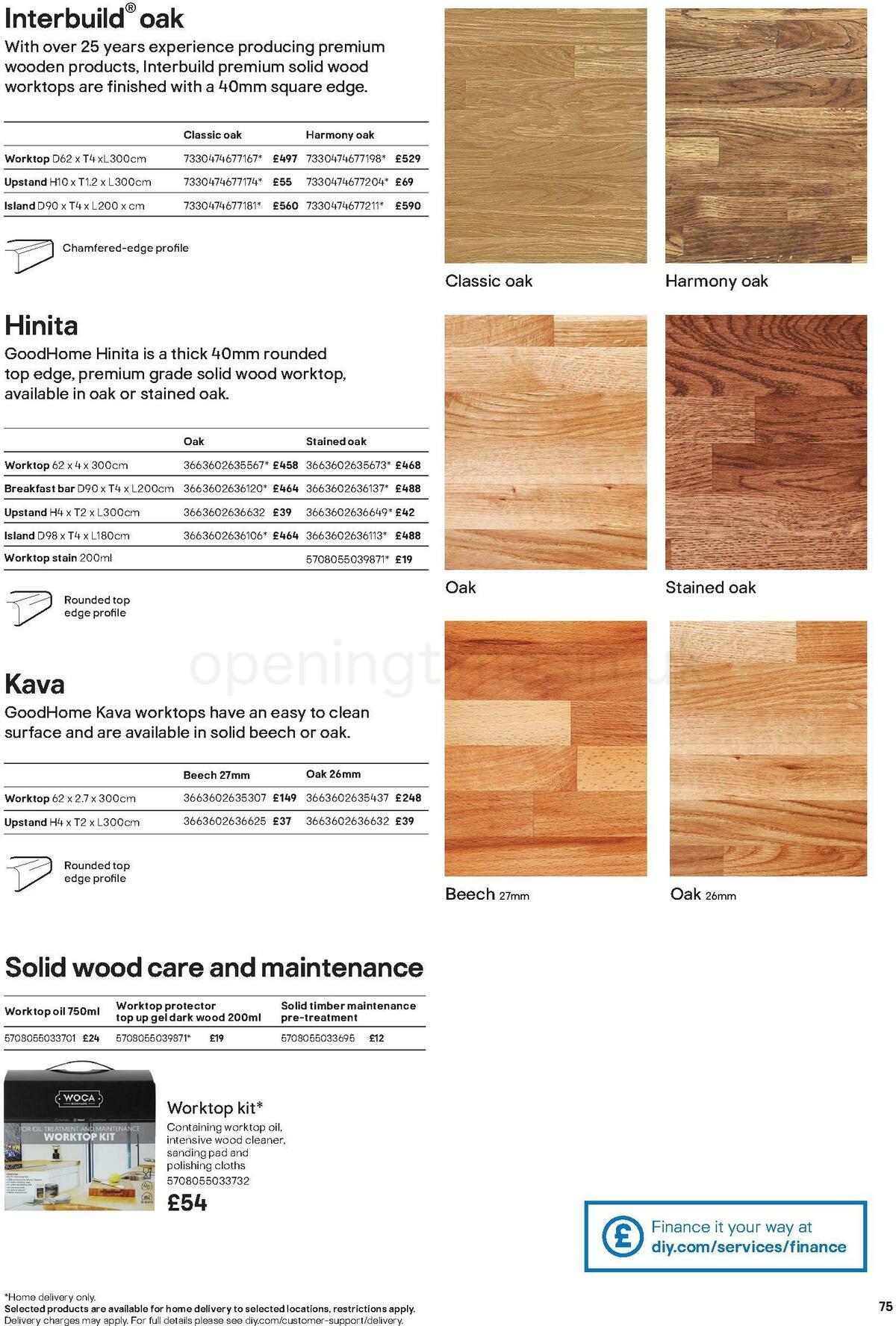 B&Q Kitchens Product & Cabinetry Guide Offers from 16 June