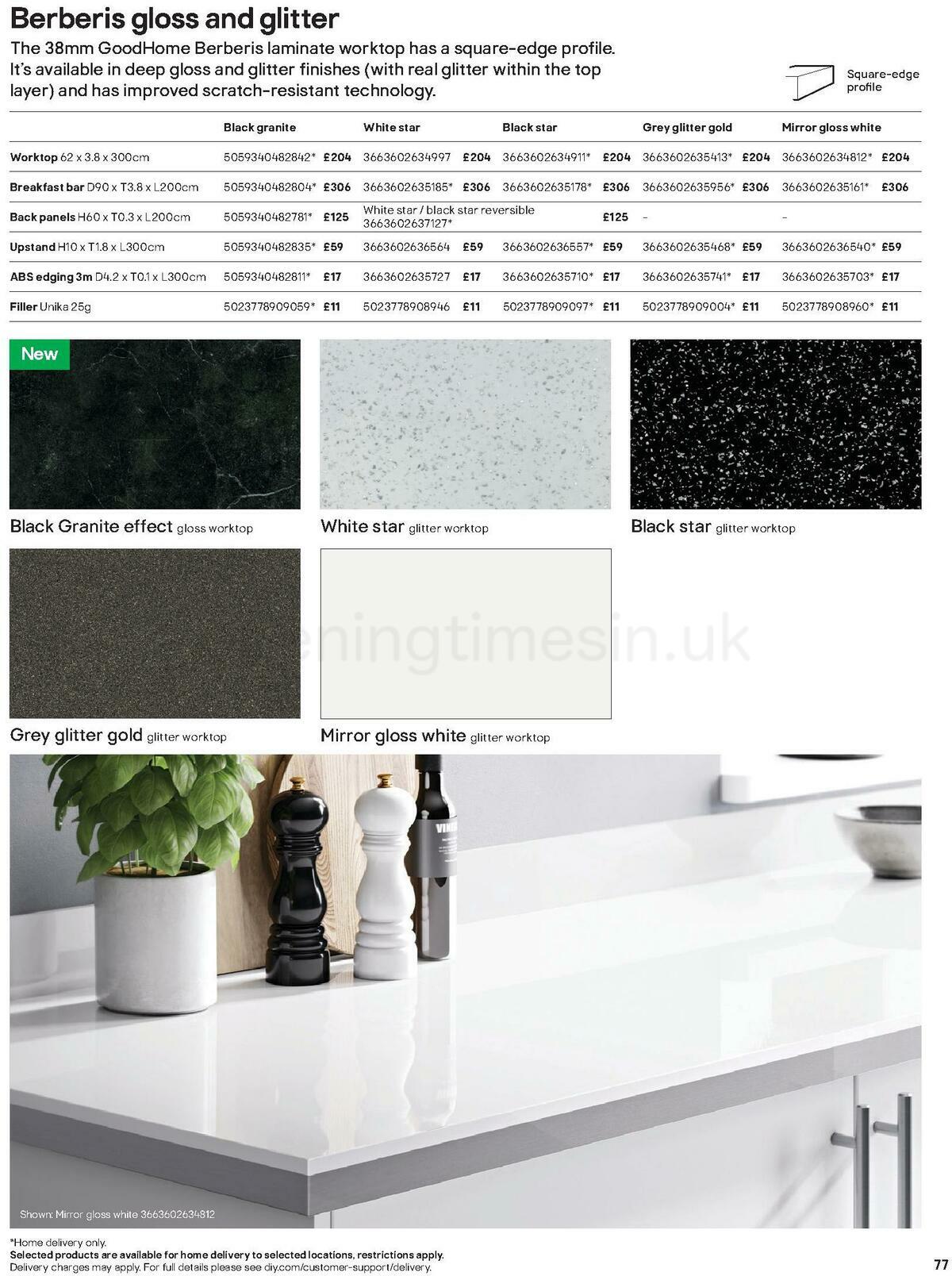 B&Q Kitchens Product & Cabinetry Guide Offers from 16 June