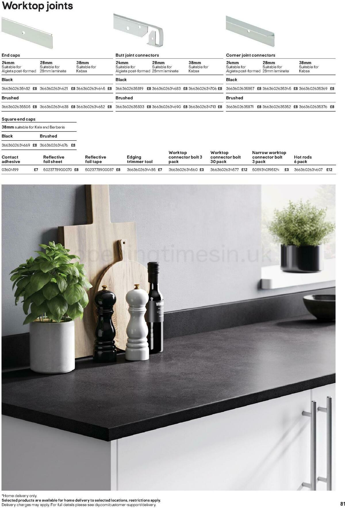 B&Q Kitchens Product & Cabinetry Guide Offers from 16 June