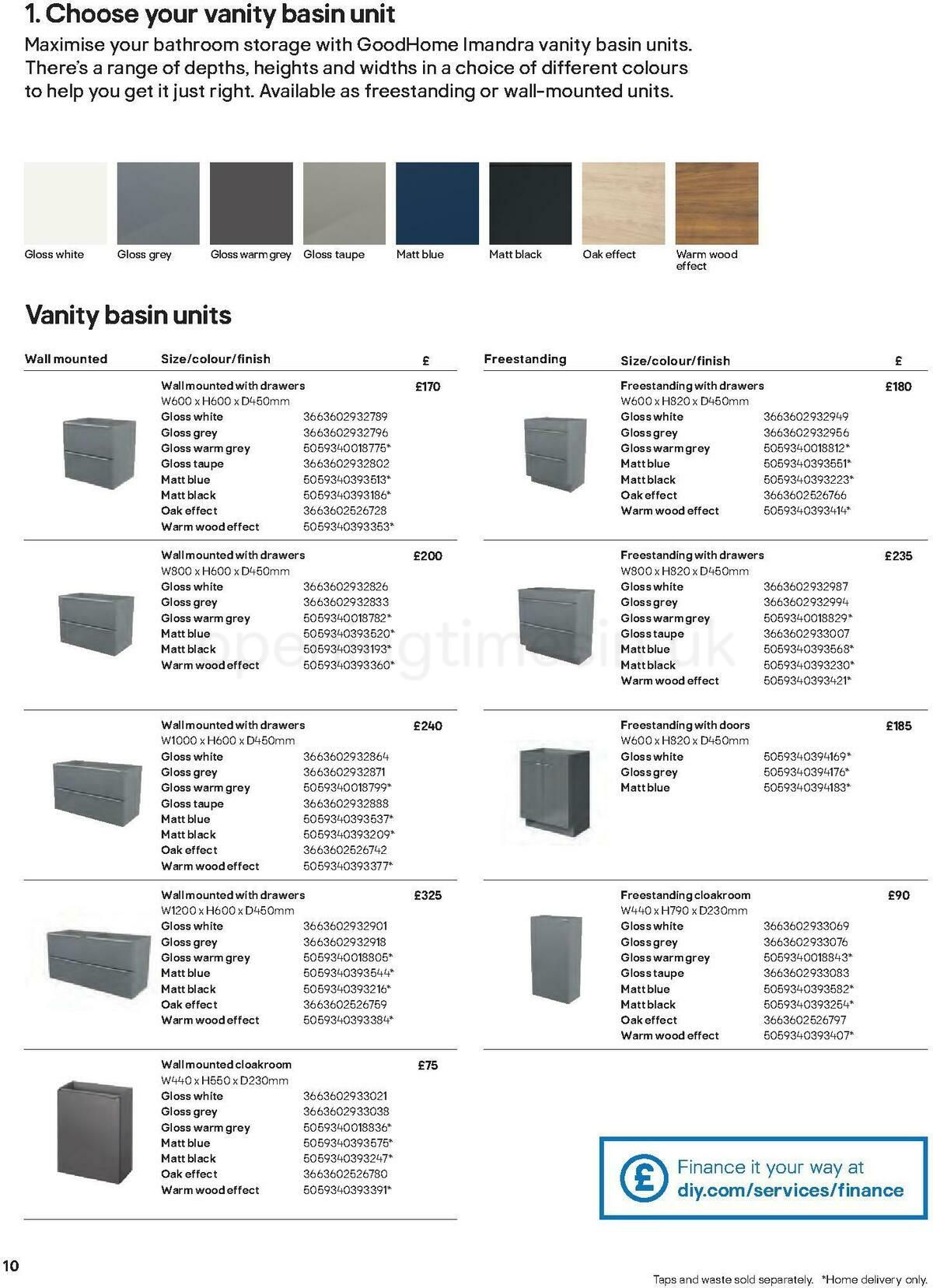 B&Q Bathrooms Offers from 27 June