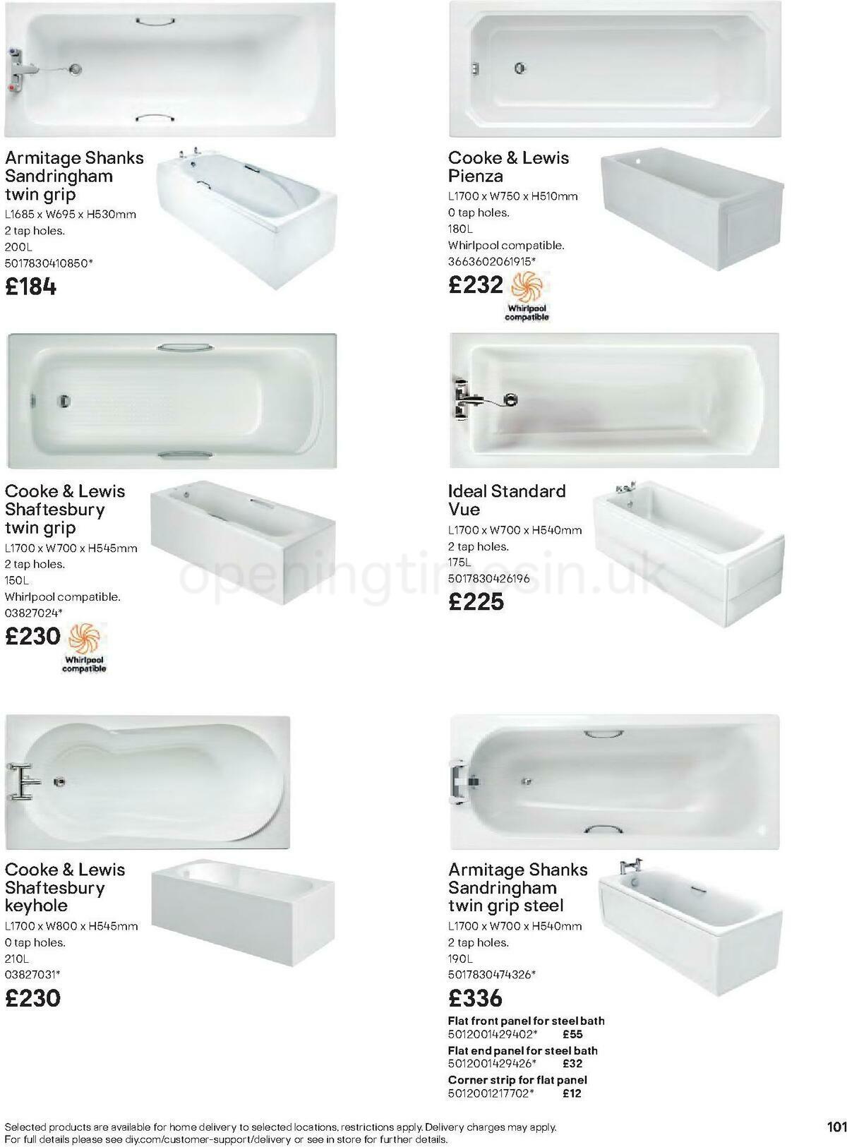 B&Q Bathrooms Offers from 27 June