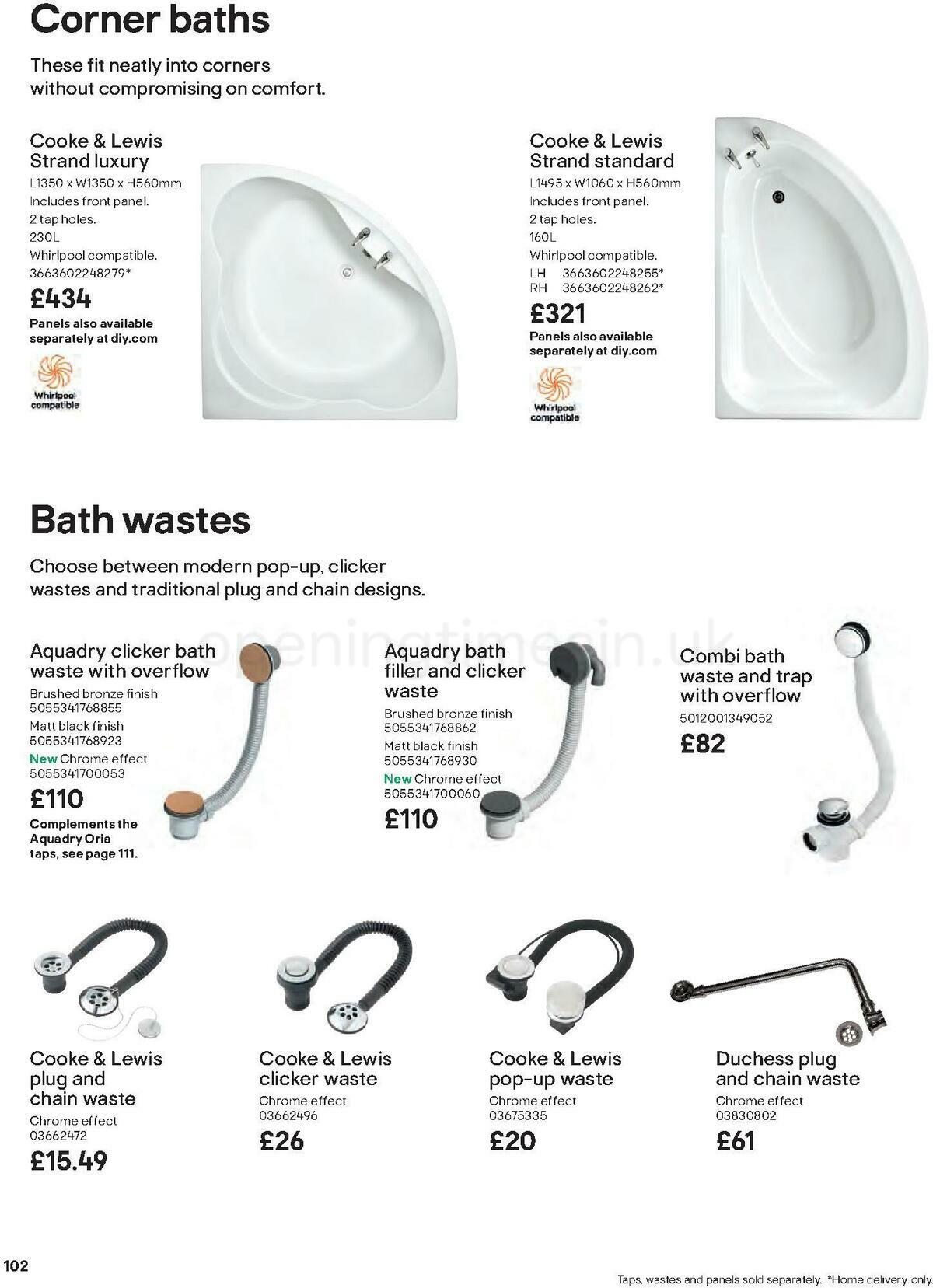 B&Q Bathrooms Offers from 27 June