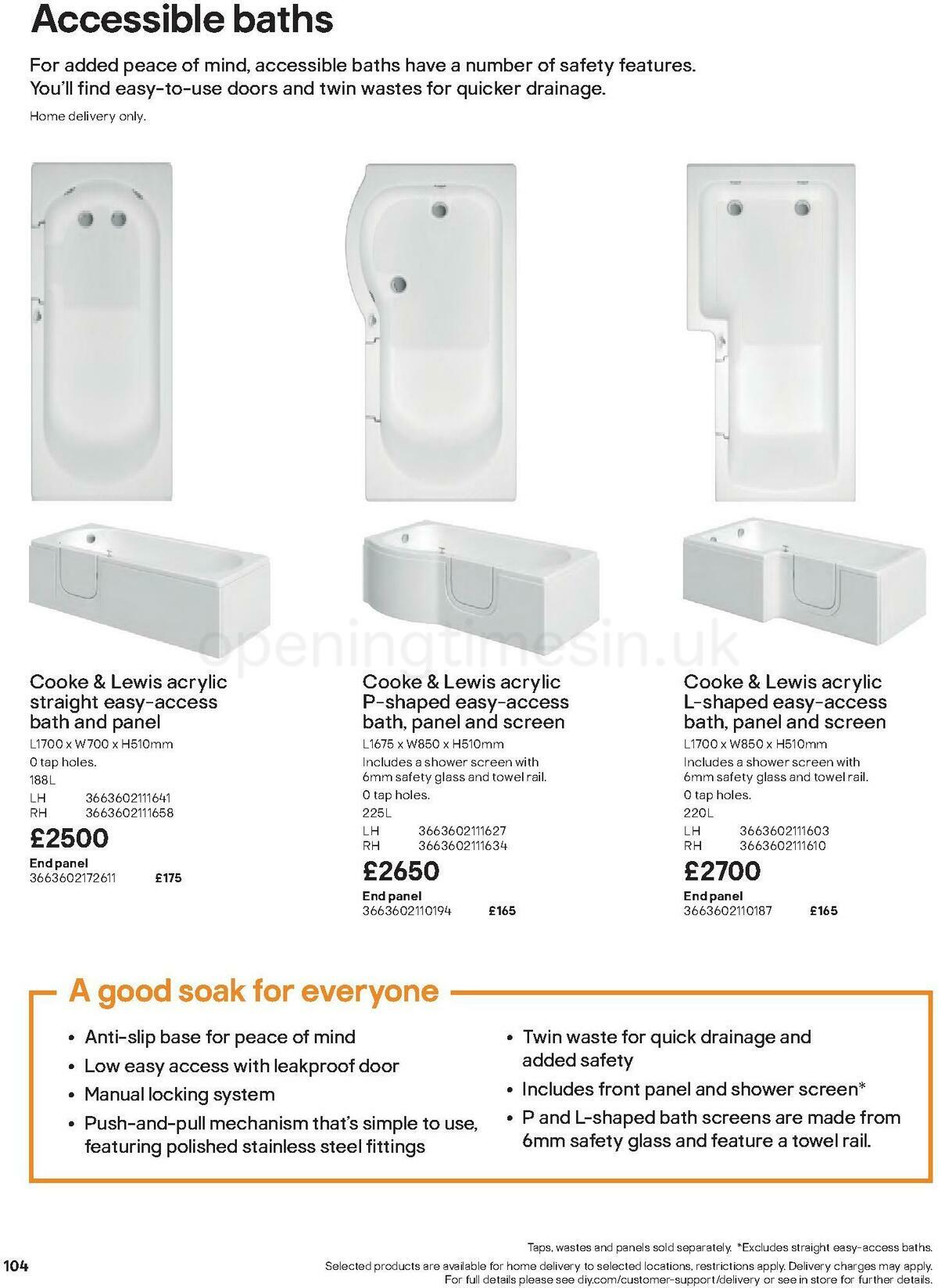B&Q Bathrooms Offers from 27 June