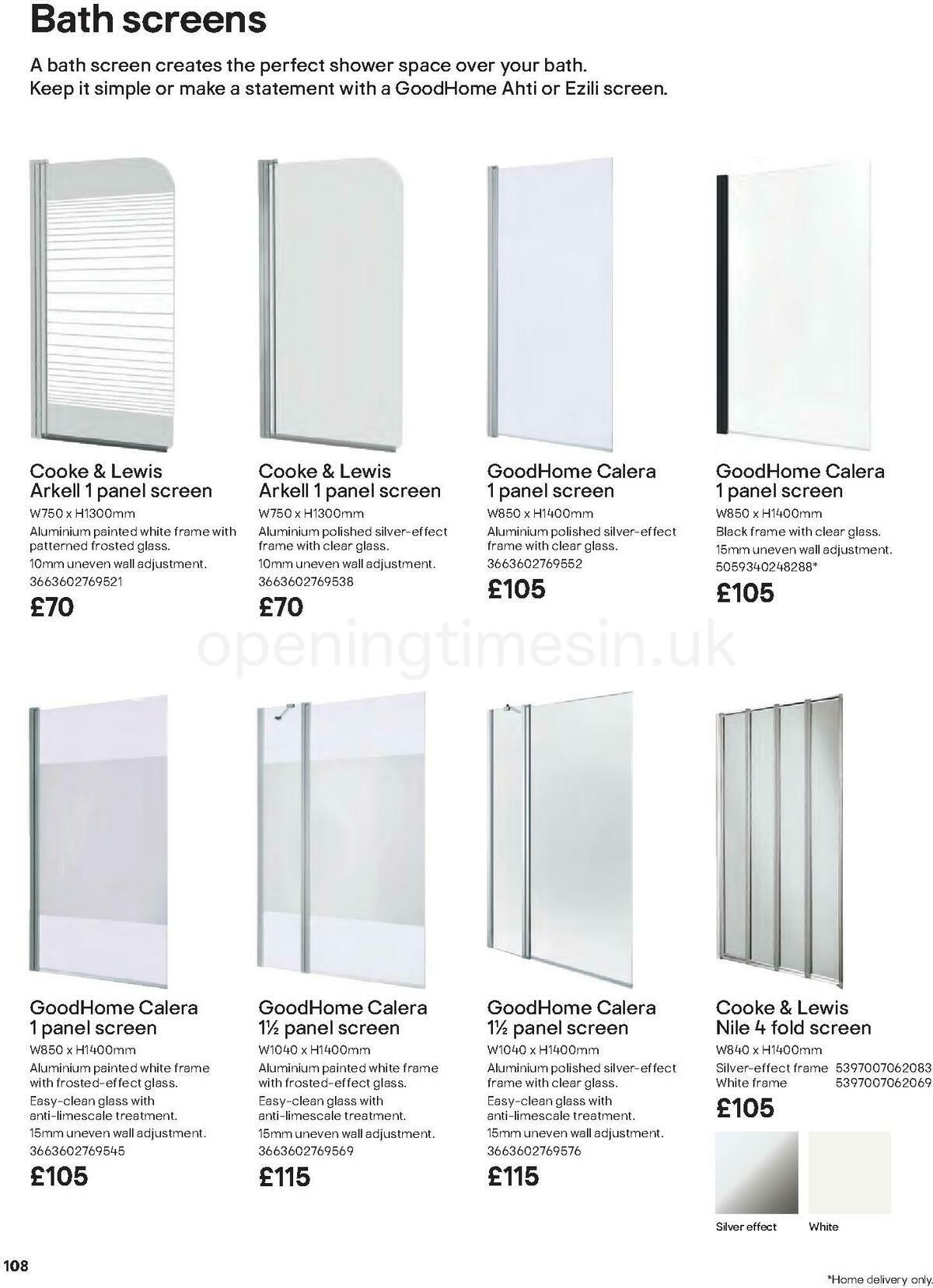 B&Q Bathrooms Offers from 27 June