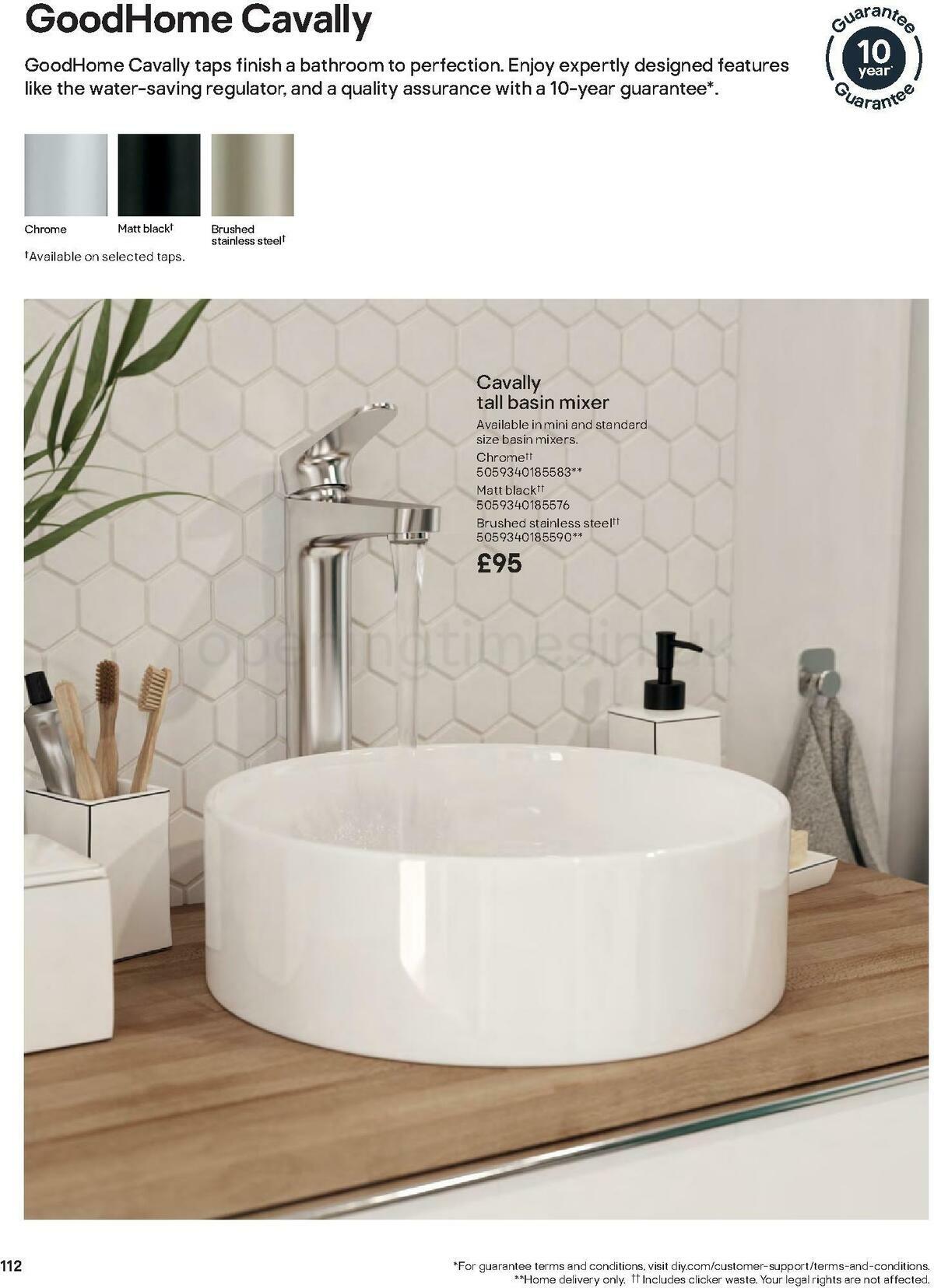 B&Q Bathrooms Offers from 27 June