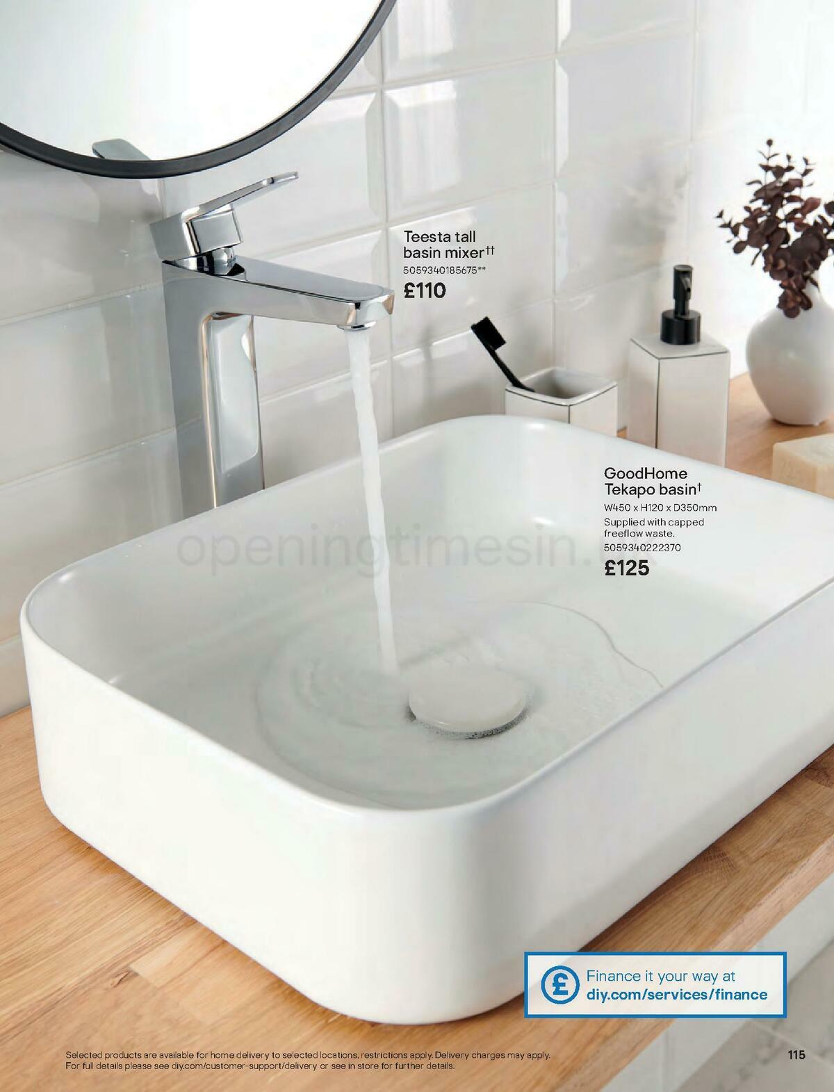 B&Q Bathrooms Offers from 27 June