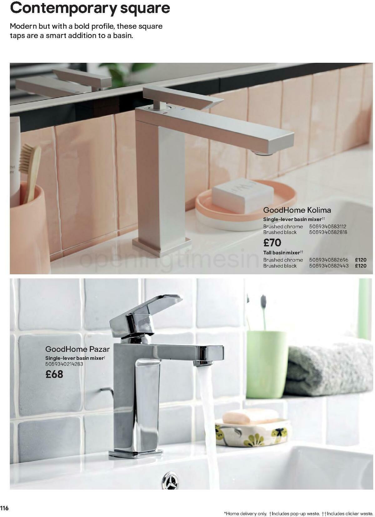 B&Q Bathrooms Offers from 27 June