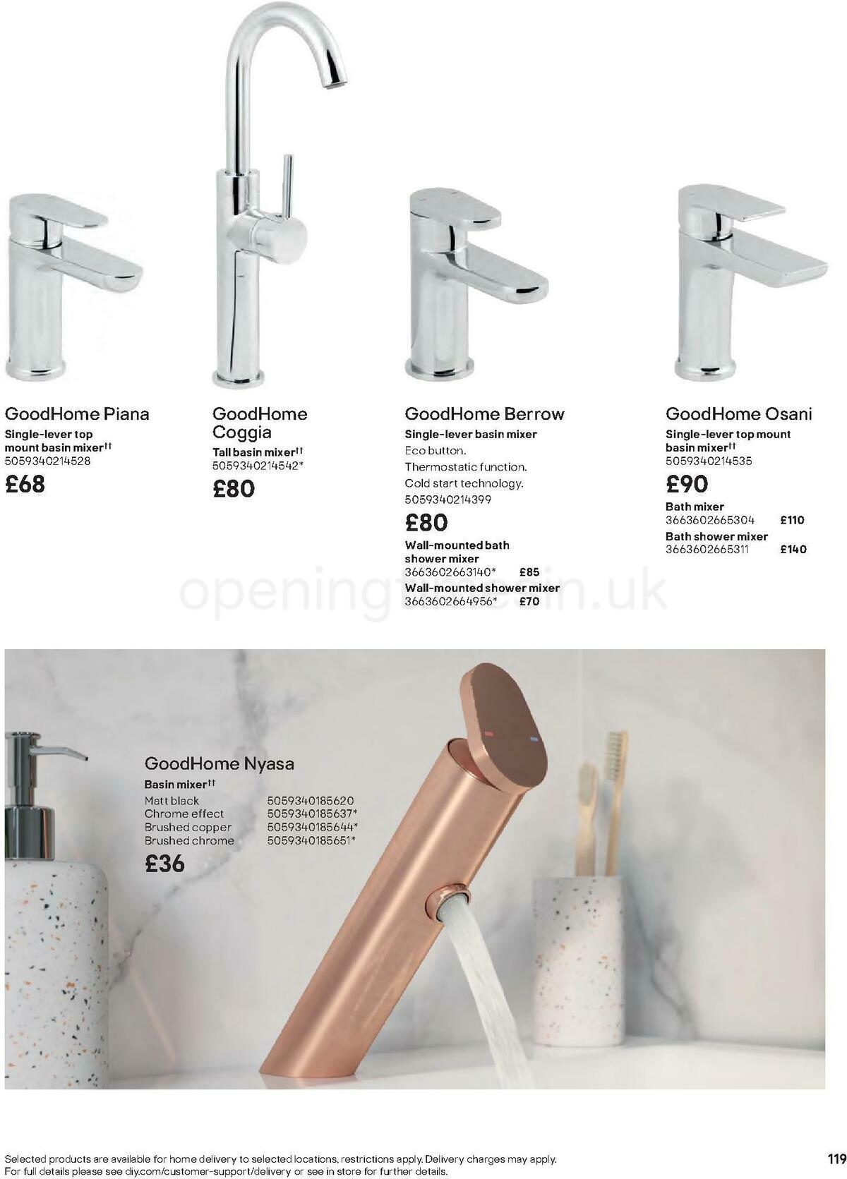 B&Q Bathrooms Offers from 27 June