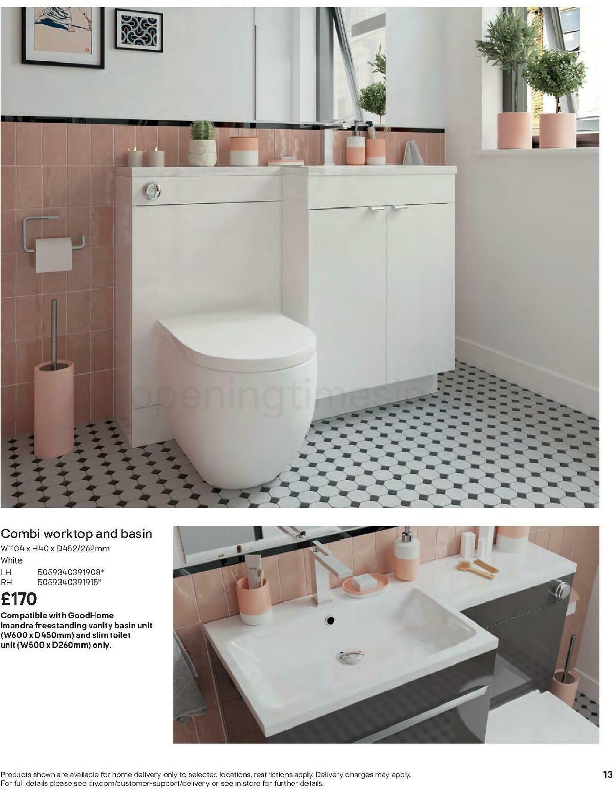 B&Q Bathrooms Offers from 27 June
