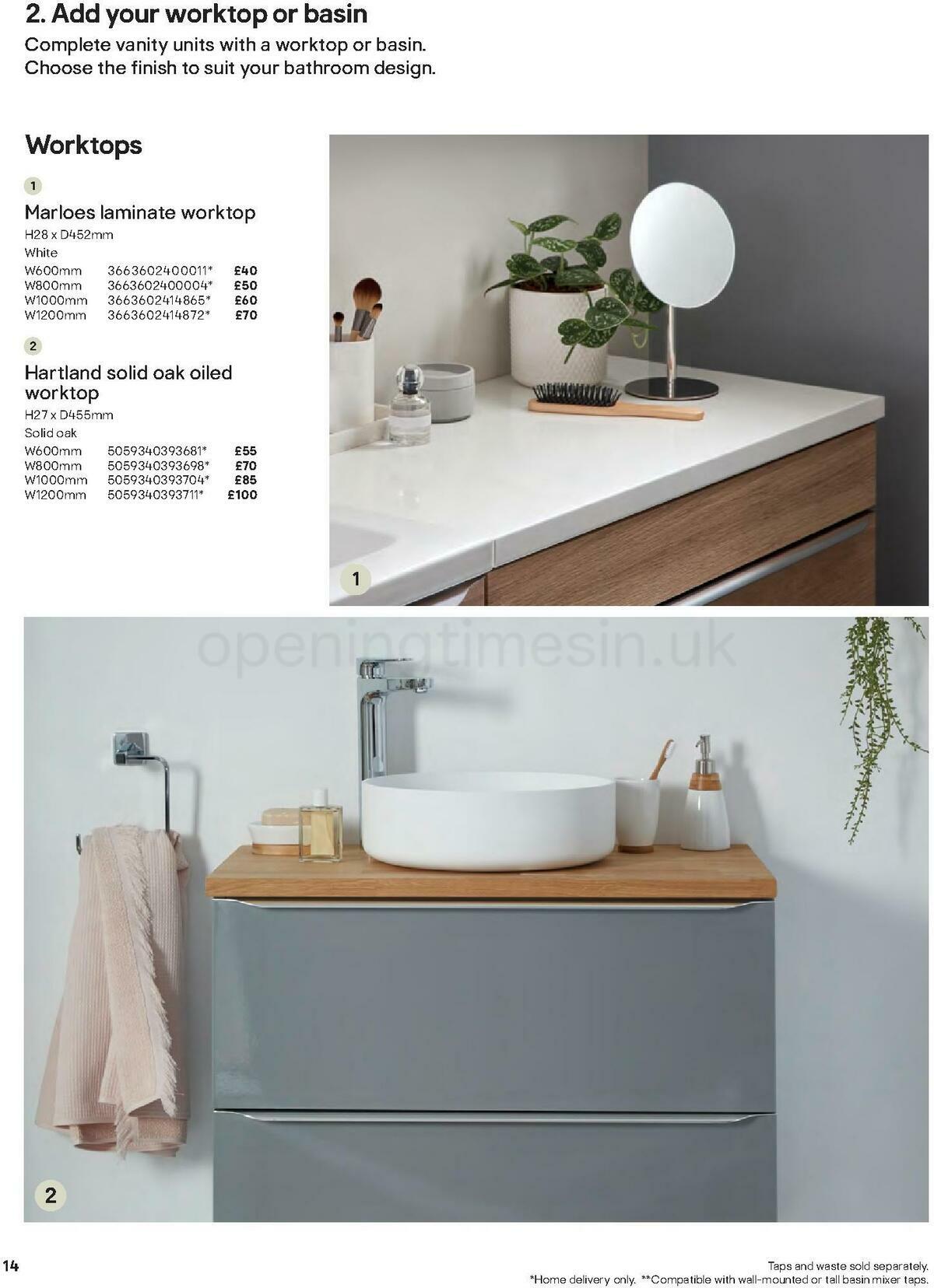 B&Q Bathrooms Offers from 27 June