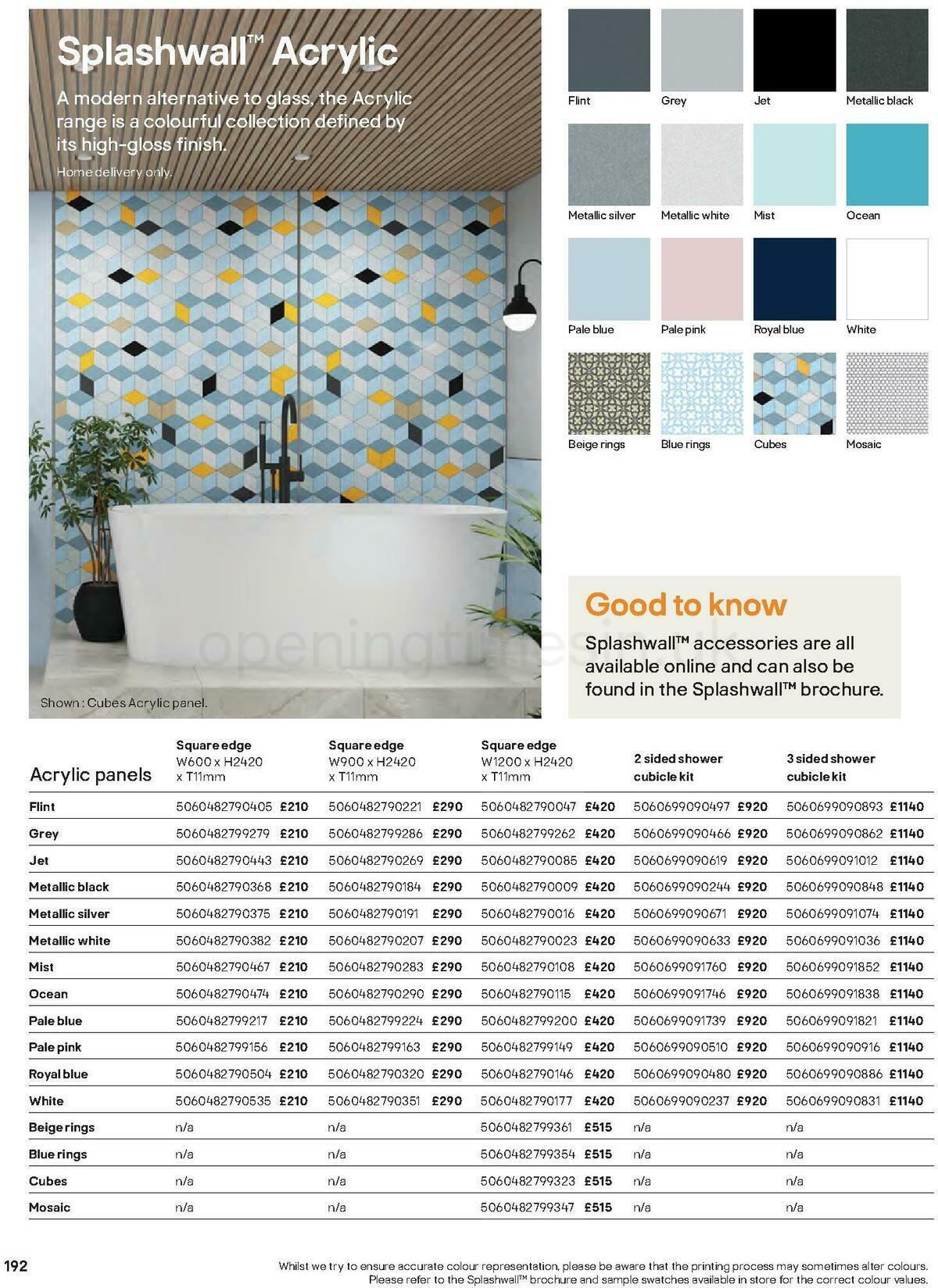 B&Q Bathrooms Offers from 27 June